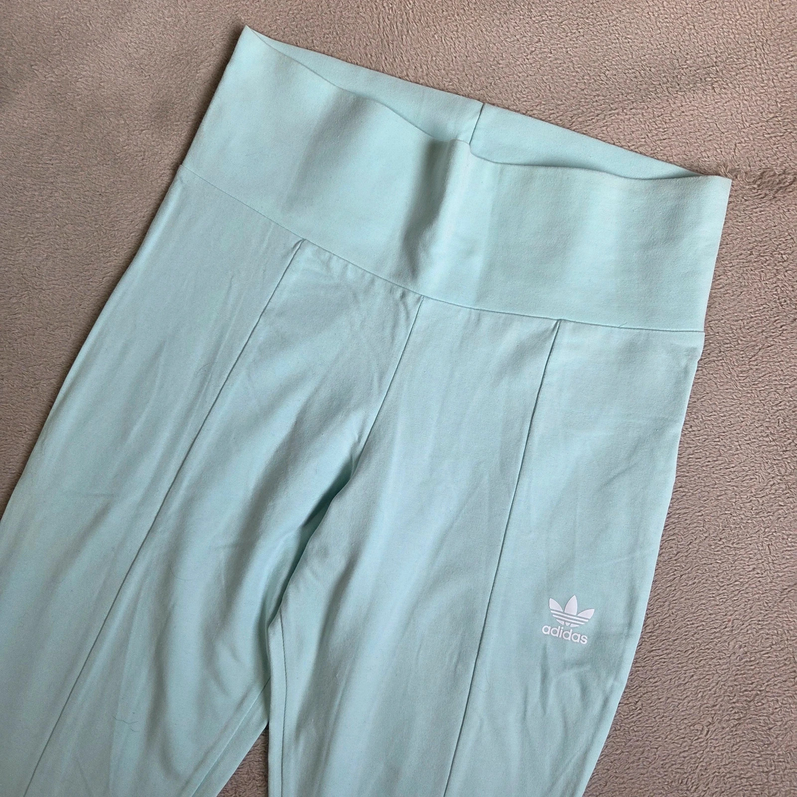 Pantalon survêtement jogging leggings sport fitness Adidas bleu turquoise taille 42 XL – adidas – taille XL / 42 / 14 5