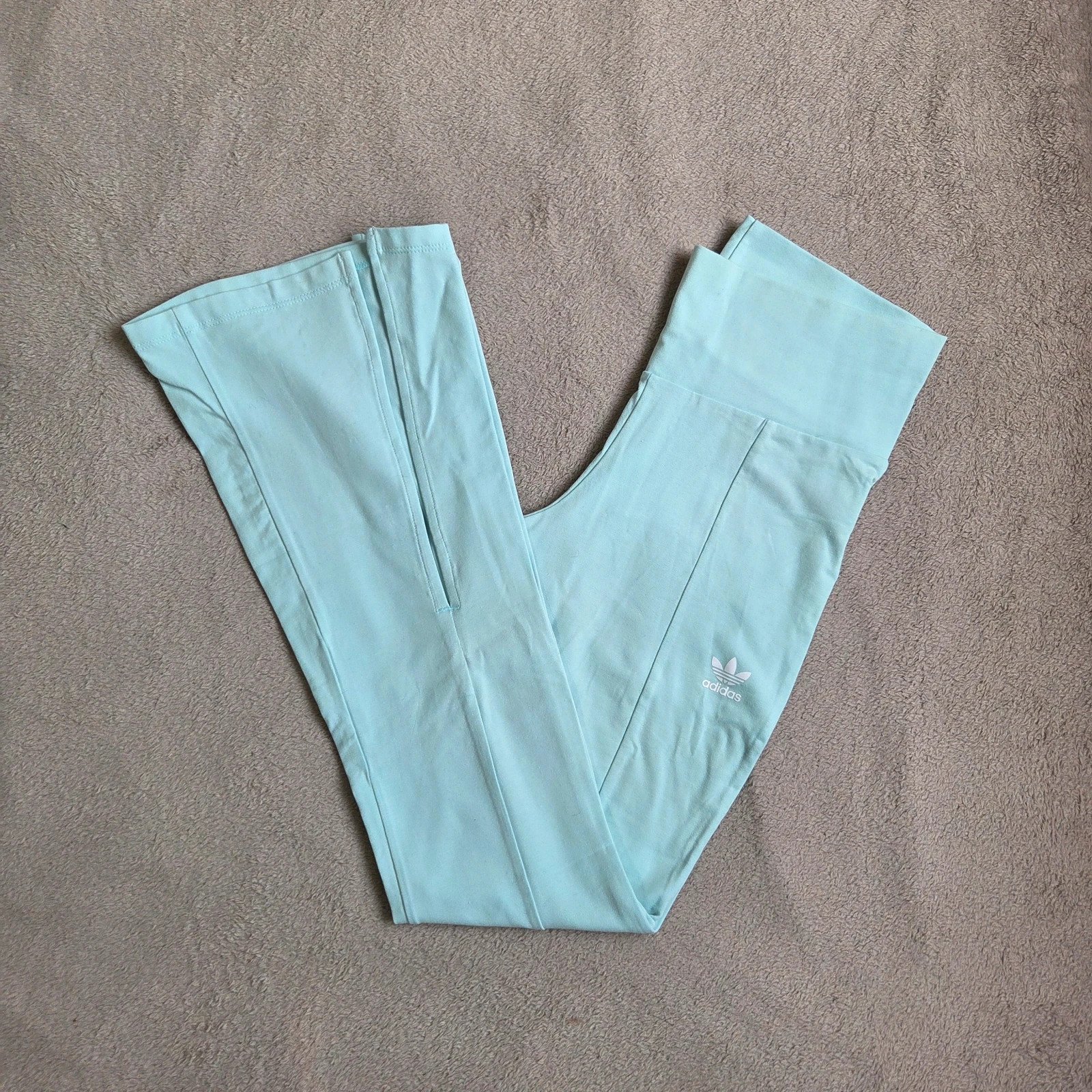 Pantalon survêtement jogging leggings sport fitness Adidas bleu turquoise taille 42 XL – adidas – taille XL / 42 / 14