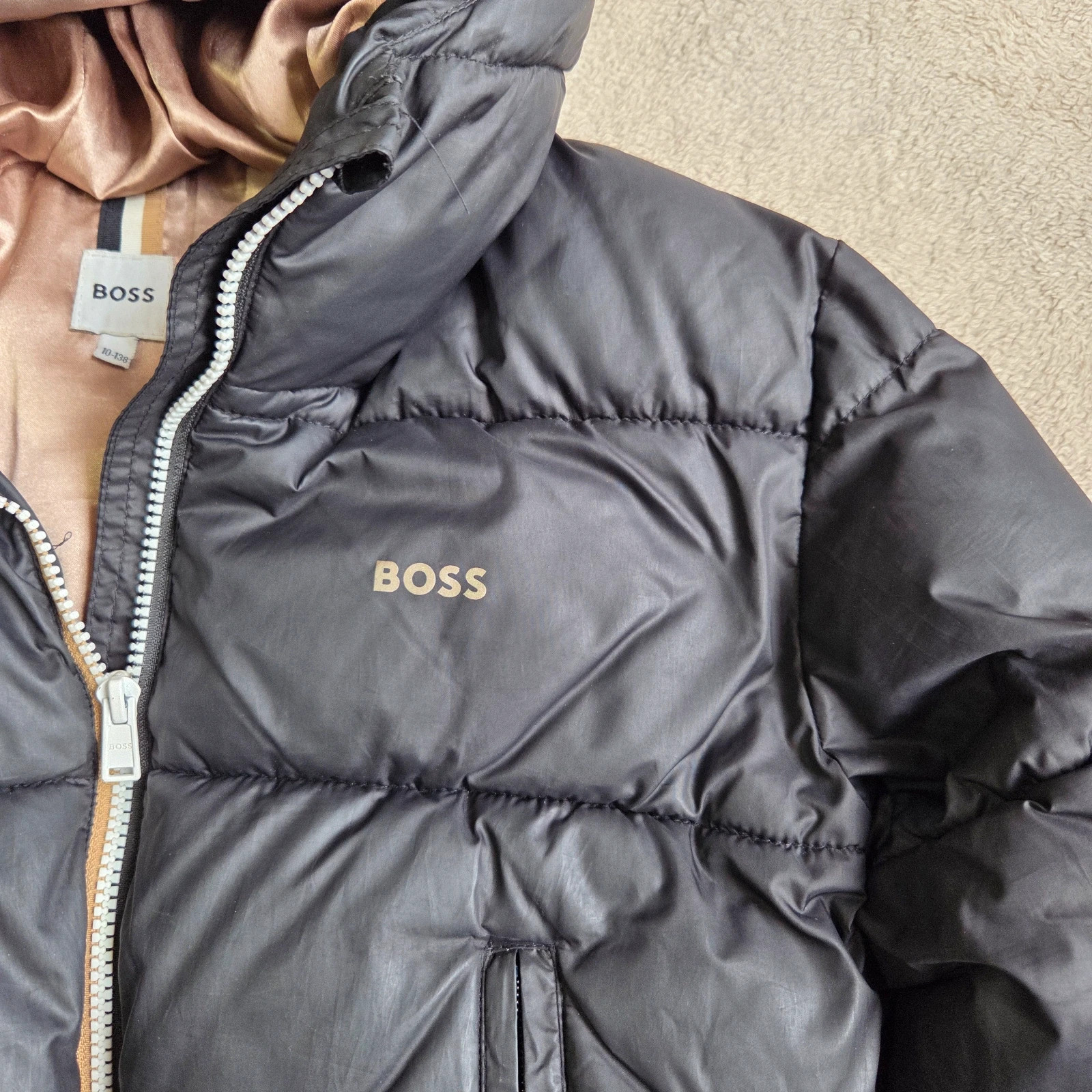 Blouson doudoune manteau enfant fille hugo boss court crop top taille 10 ans – Hugo Boss – taille 10 ans / 140 cm 4