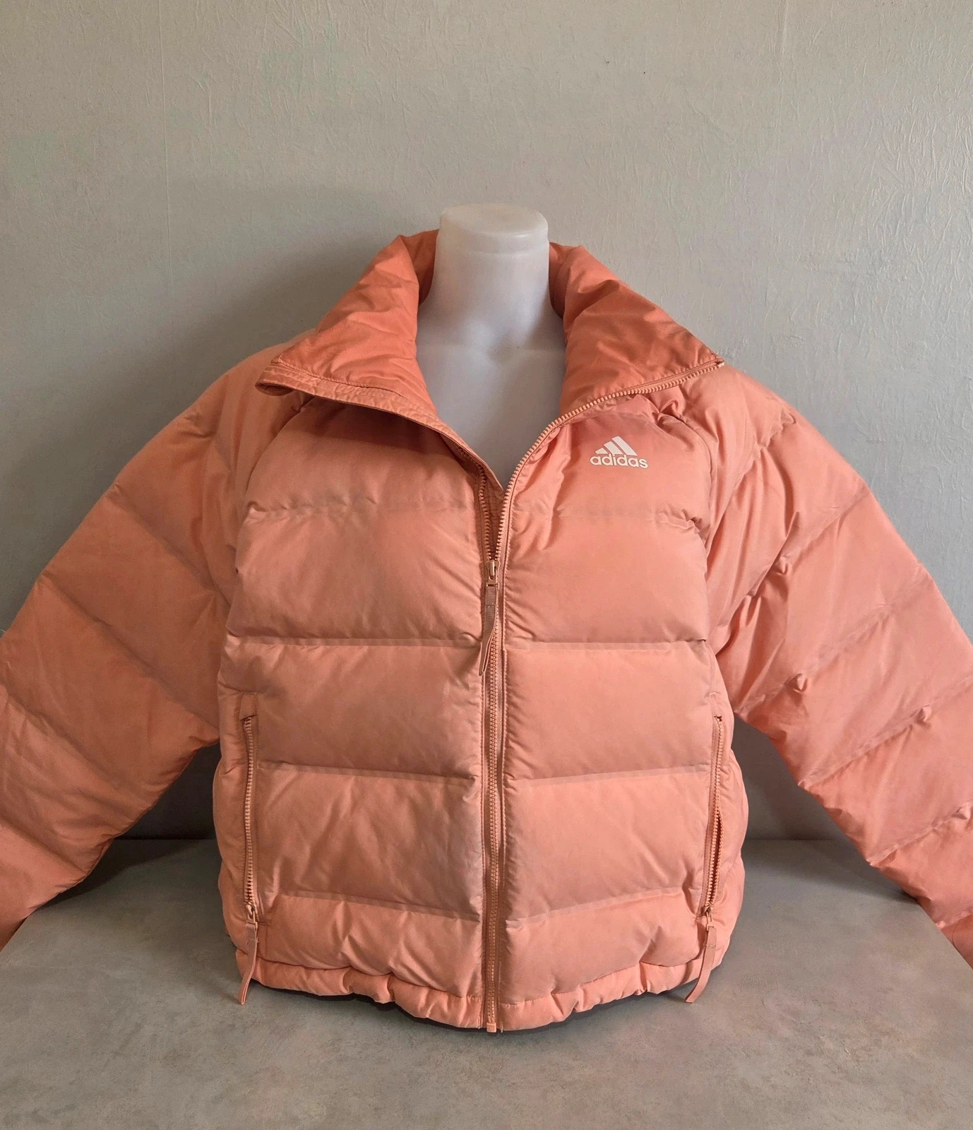 Blouson doudoune manteau Adidas vintage taille 36 S abricots rose pâle – adidas – taille S / 36 / 8 2