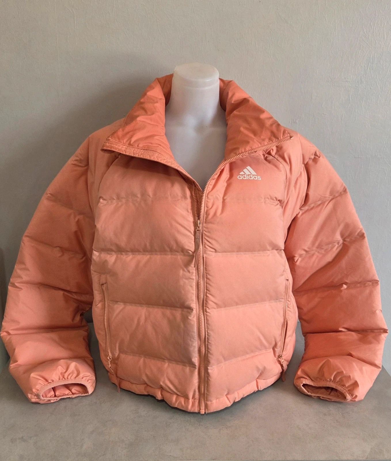 Blouson doudoune manteau Adidas vintage taille 36 S abricots rose pâle – adidas – taille S / 36 / 8 3