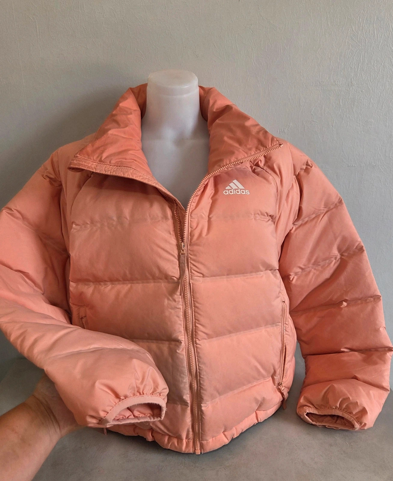 Blouson doudoune manteau Adidas vintage taille 36 S abricots rose pâle – adidas – taille S / 36 / 8 4