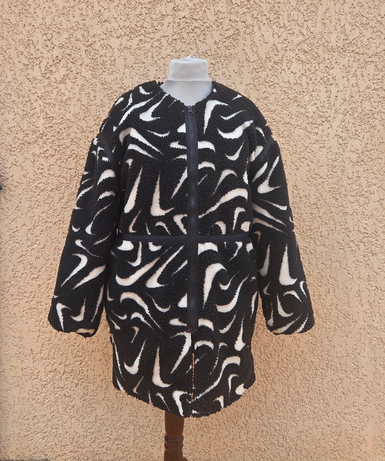 Blouson long doudoune manteau hiver polaire moumoute chaud nike taille M/L