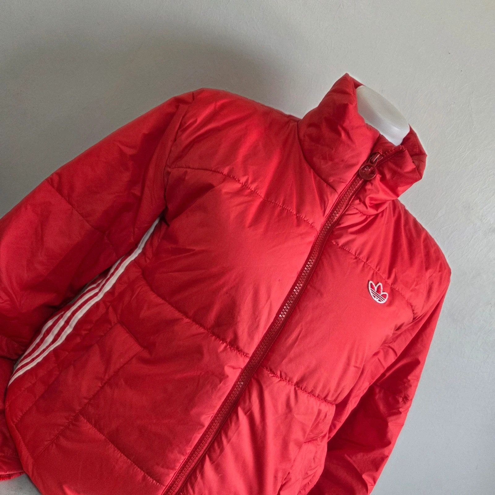 Blouson doudoune manteau hiver chaud Adidas rouge blanc taille M 38 – adidas – taille M / 38 / 10 3