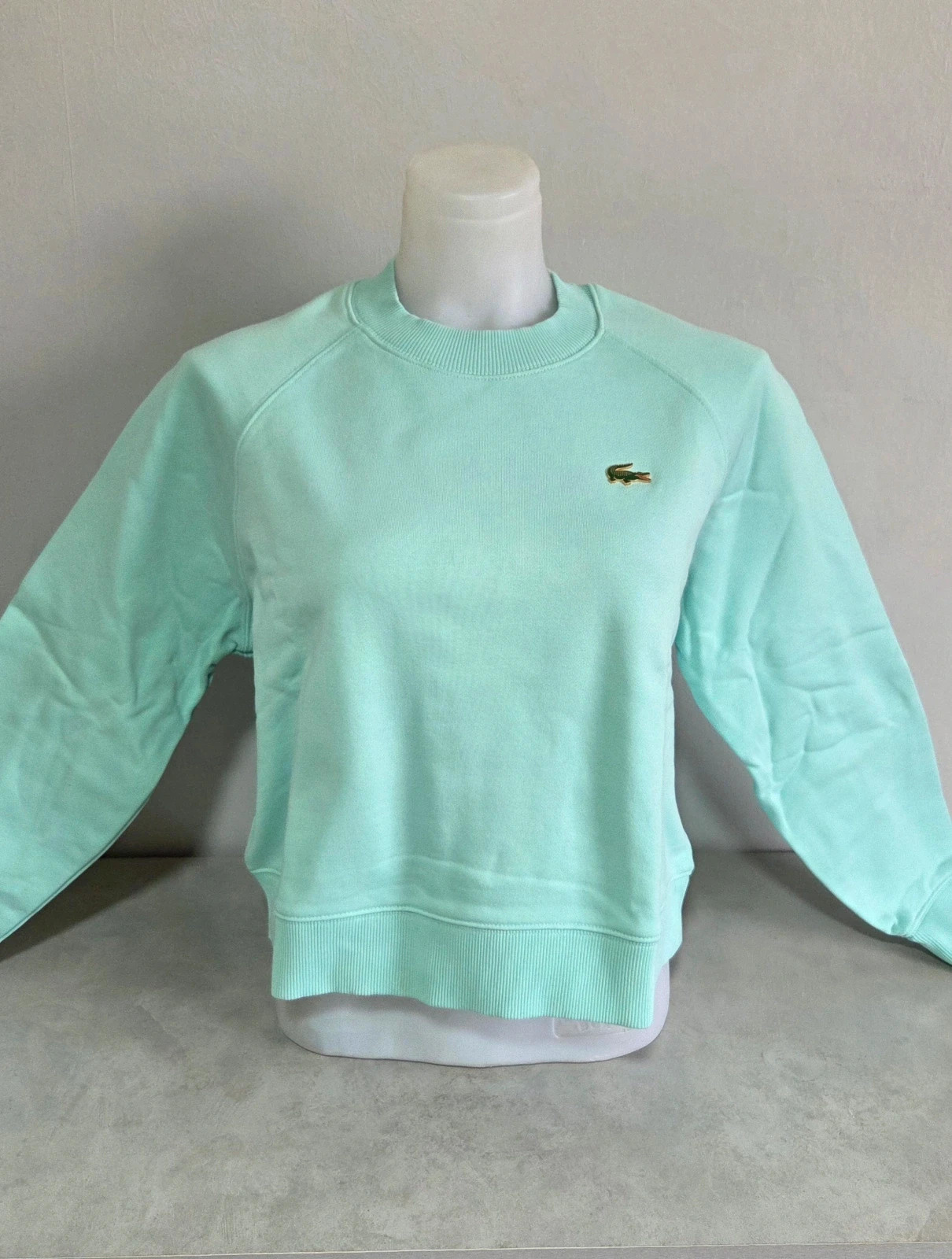 Pull sweat woody Lacoste turquoise femme court taille 38 M – Lacoste – taille M / 38 / 10 3
