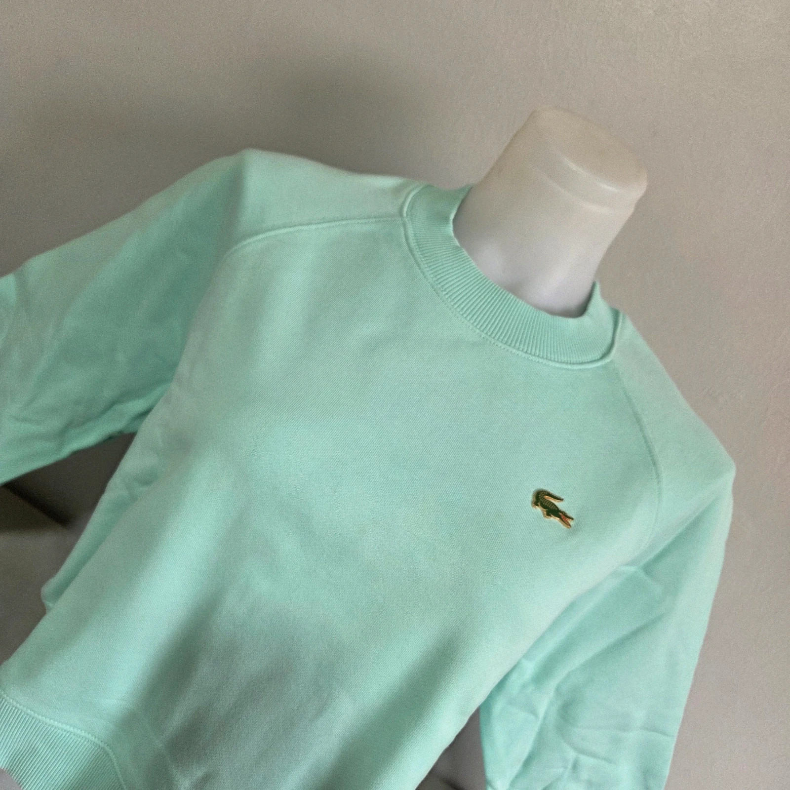 Pull sweat woody Lacoste turquoise femme court taille 38 M – Lacoste – taille M / 38 / 10 2
