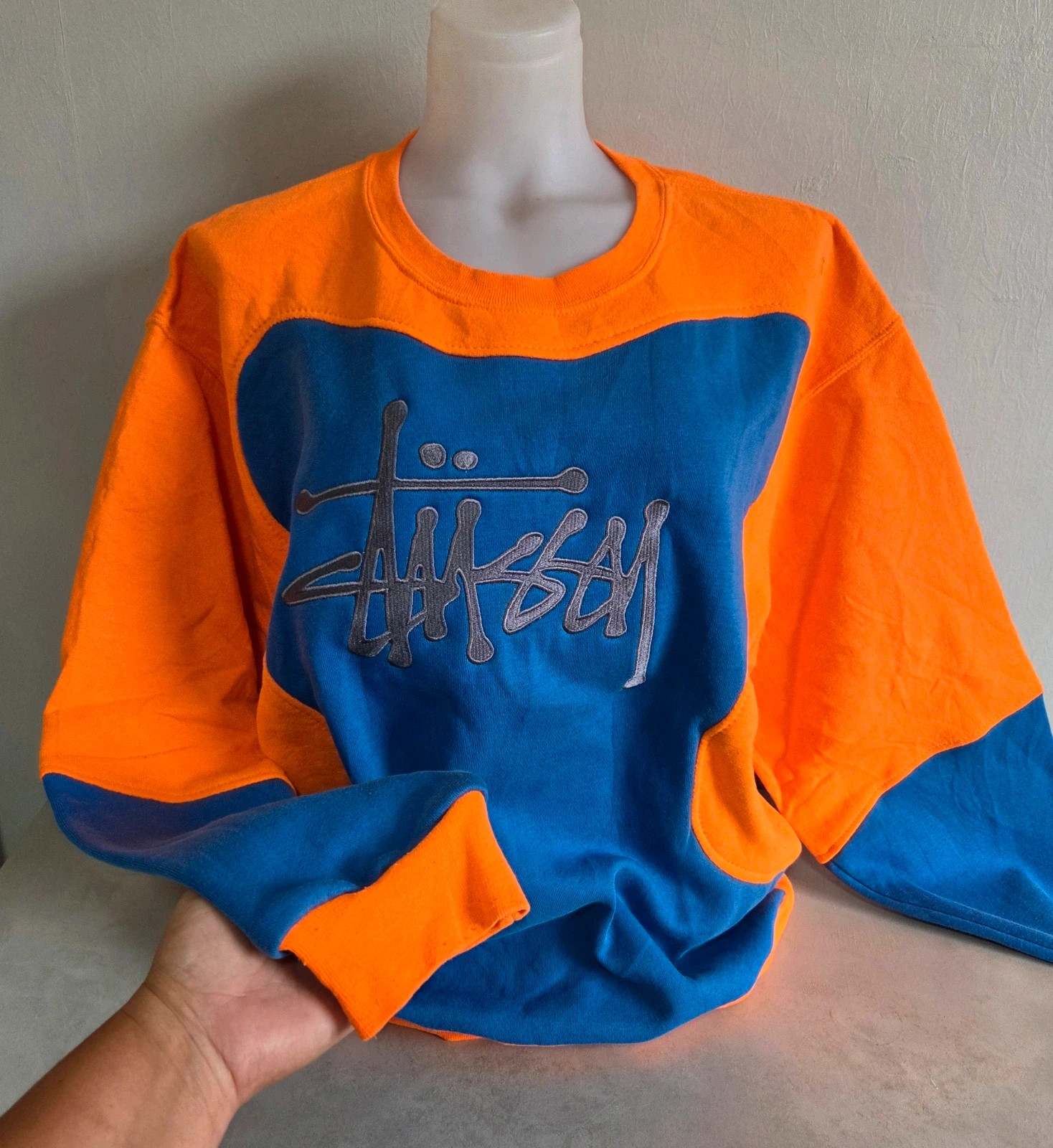 Pull sweat woody sweat-shirt vintage USA stüssy taille L – Stüssy – taille L 5