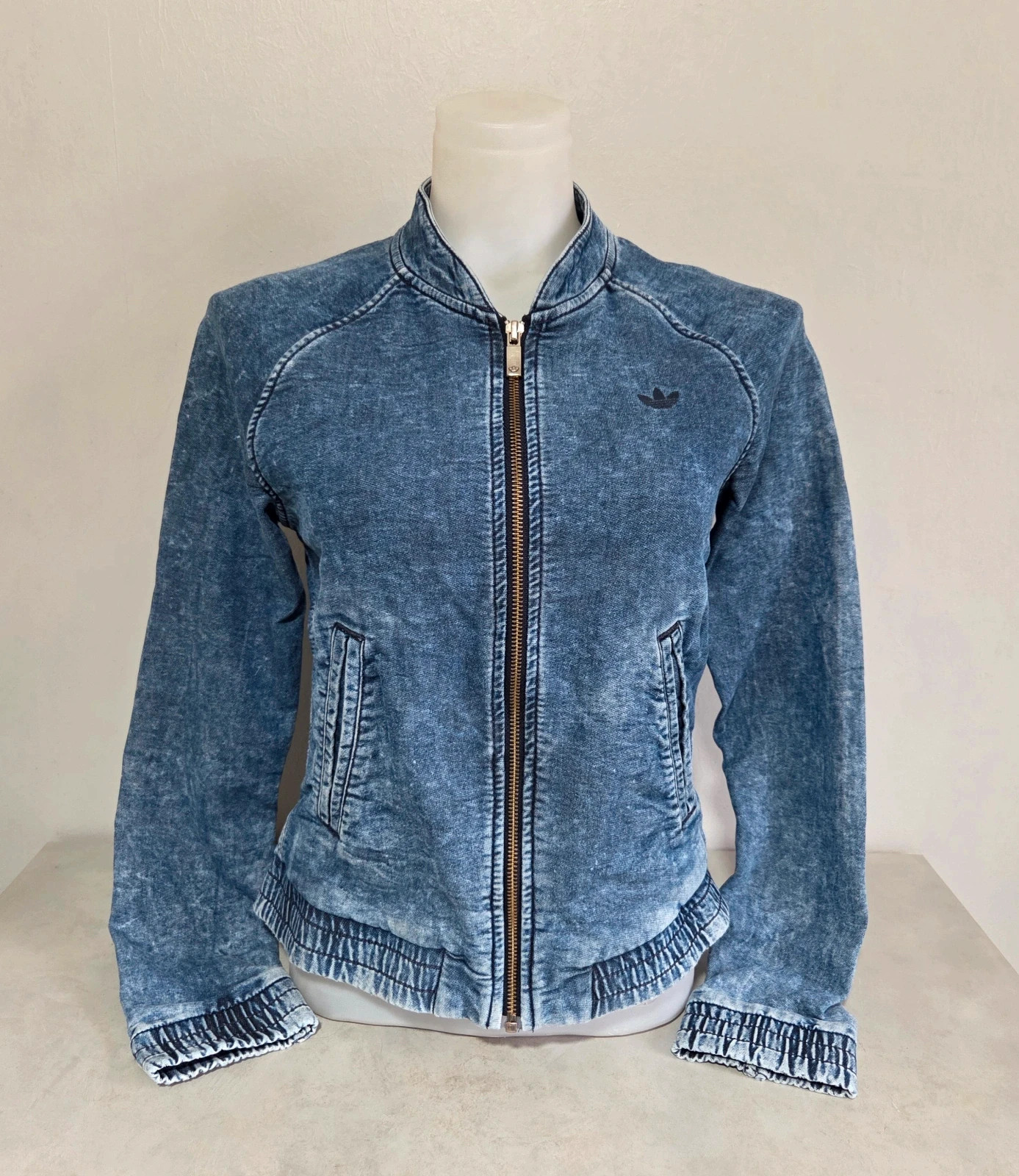Veste survêtement Adidas vintage denim jeans taille XS – adidas – taille XS / 34 / 6