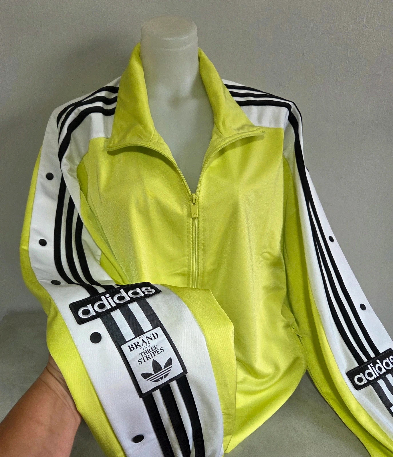 Veste zippé large oversize Adidas bouton pression fluo taille XL – adidas – taille XL 2