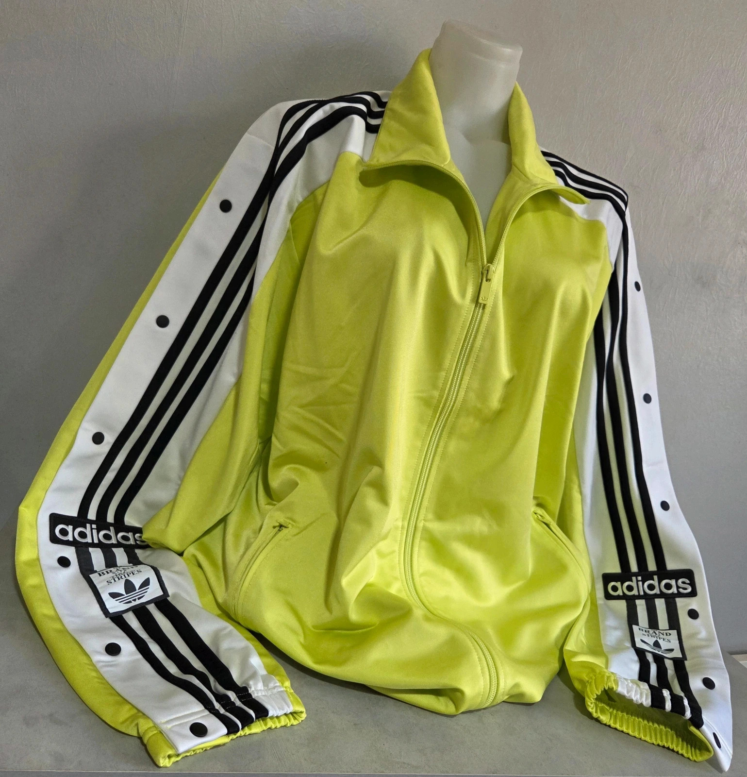 Veste zippé large oversize Adidas bouton pression fluo taille XL – adidas – taille XL 4