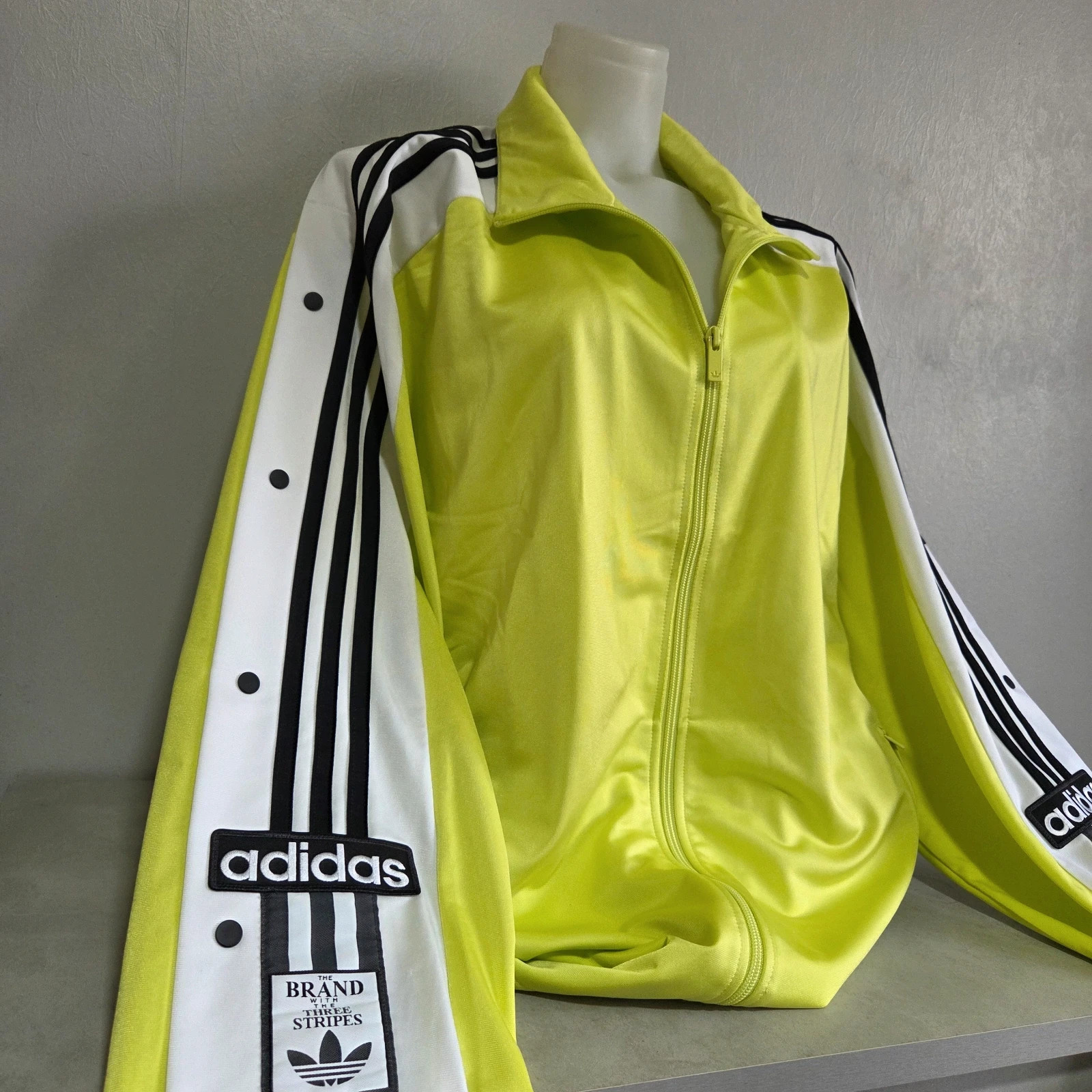 Veste zippé large oversize Adidas bouton pression fluo taille XL – adidas – taille XL 3