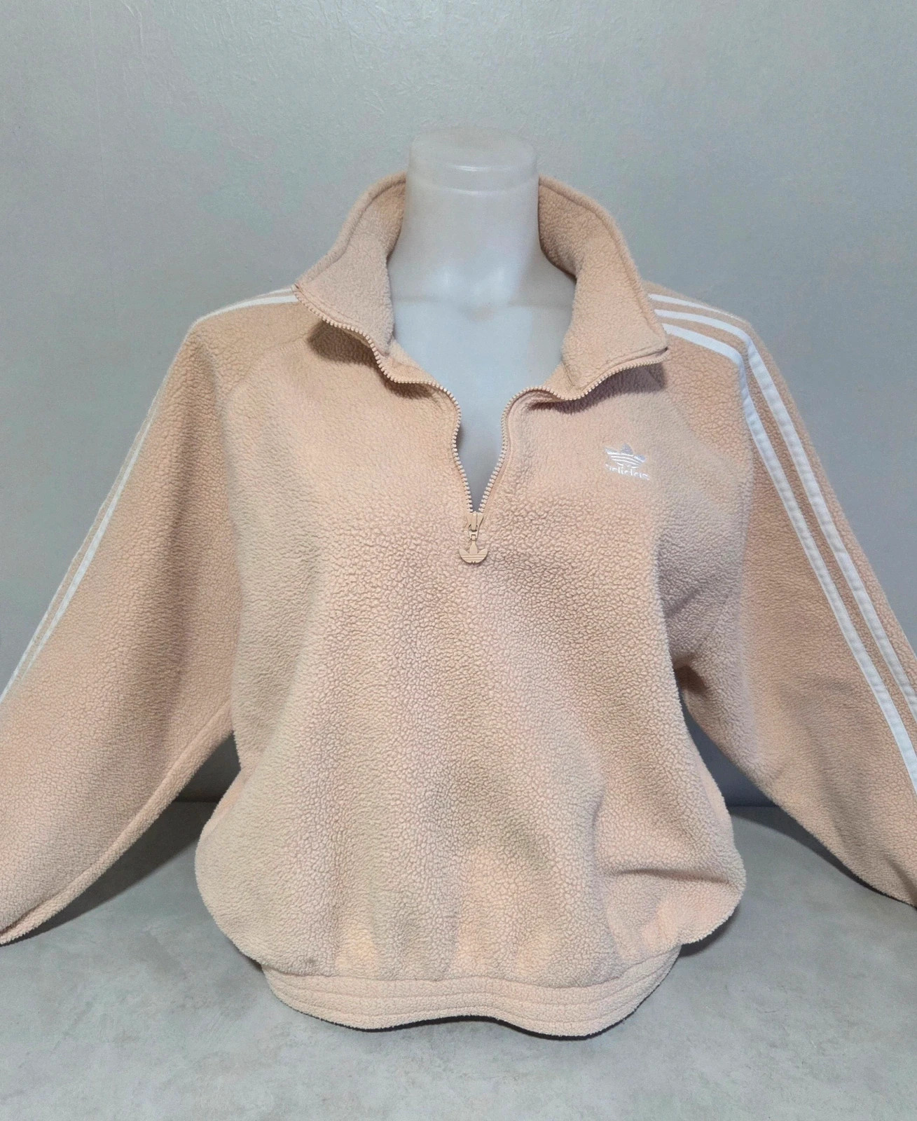 Pull adidas sweat woody sweat-shirt col zippé camionneur polaire taille S 36 – adidas – taille S / 36 / 8 2