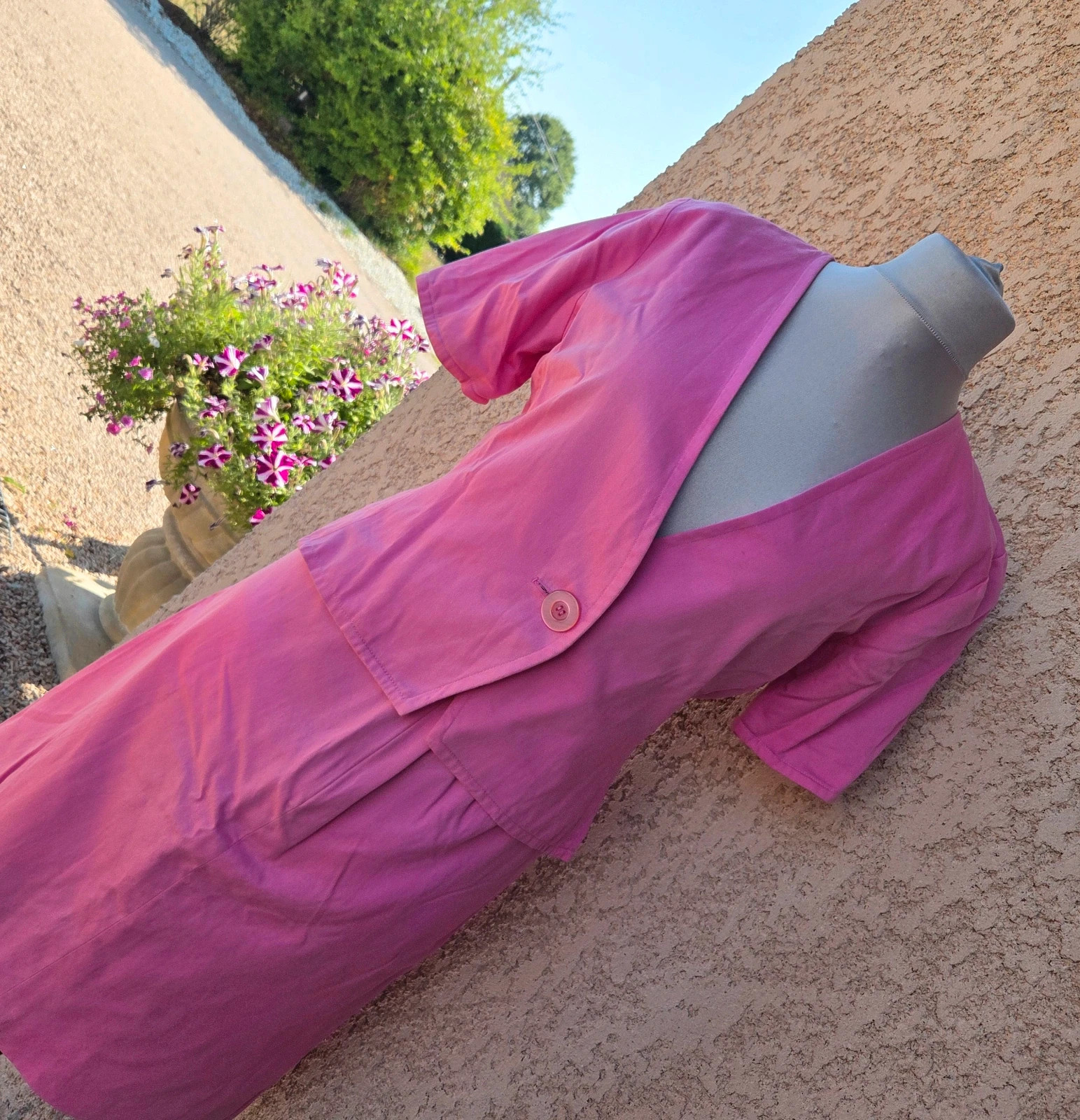 Ensemble Costume tailleur 2 pièces vintage Yves Saint Laurent vintage rose taille M/L