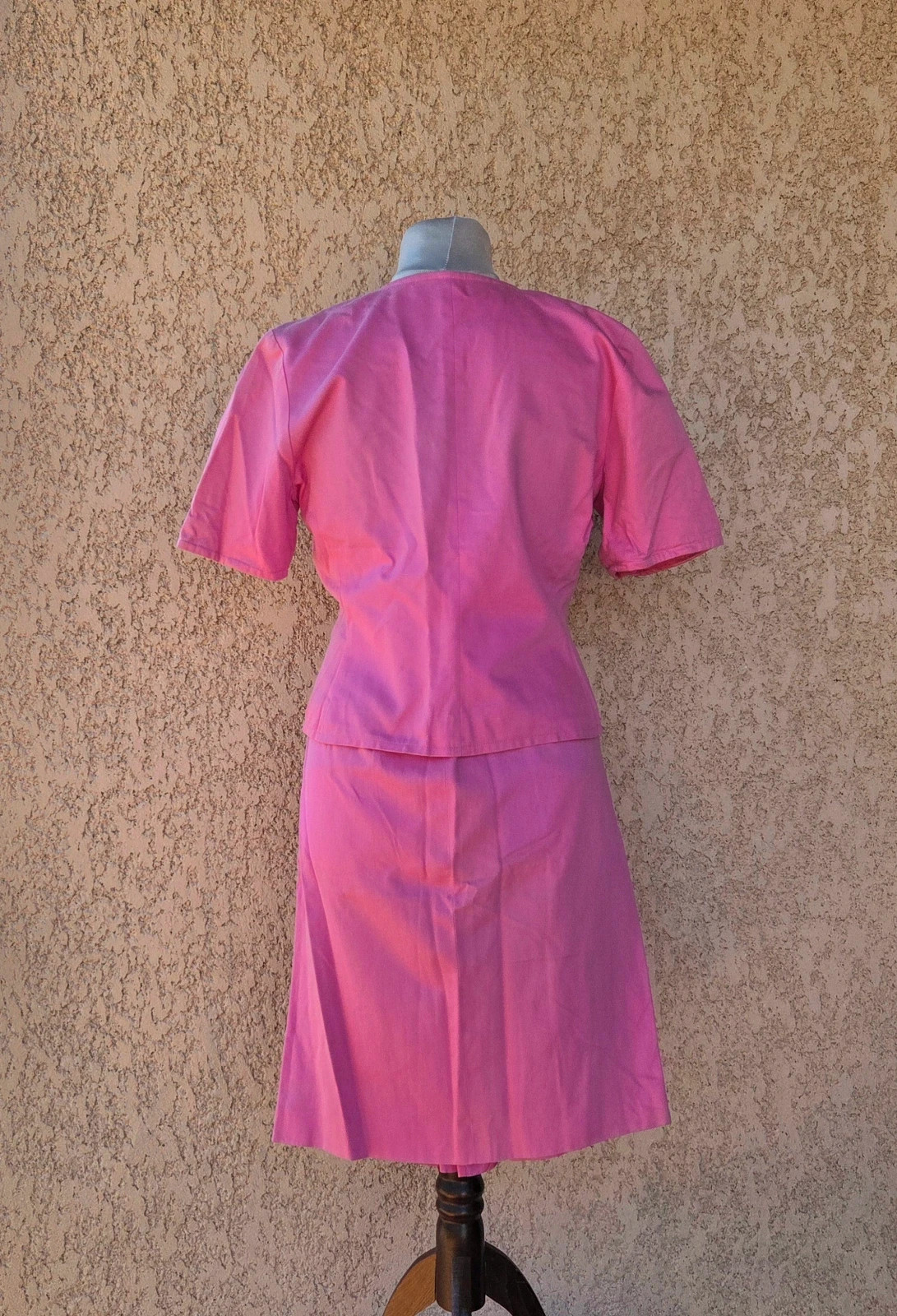 Ensemble Costume tailleur 2 pièces vintage Yves Saint Laurent vintage rose taille M/L – Yves Saint Laurent – taille L / 40 / 12 5