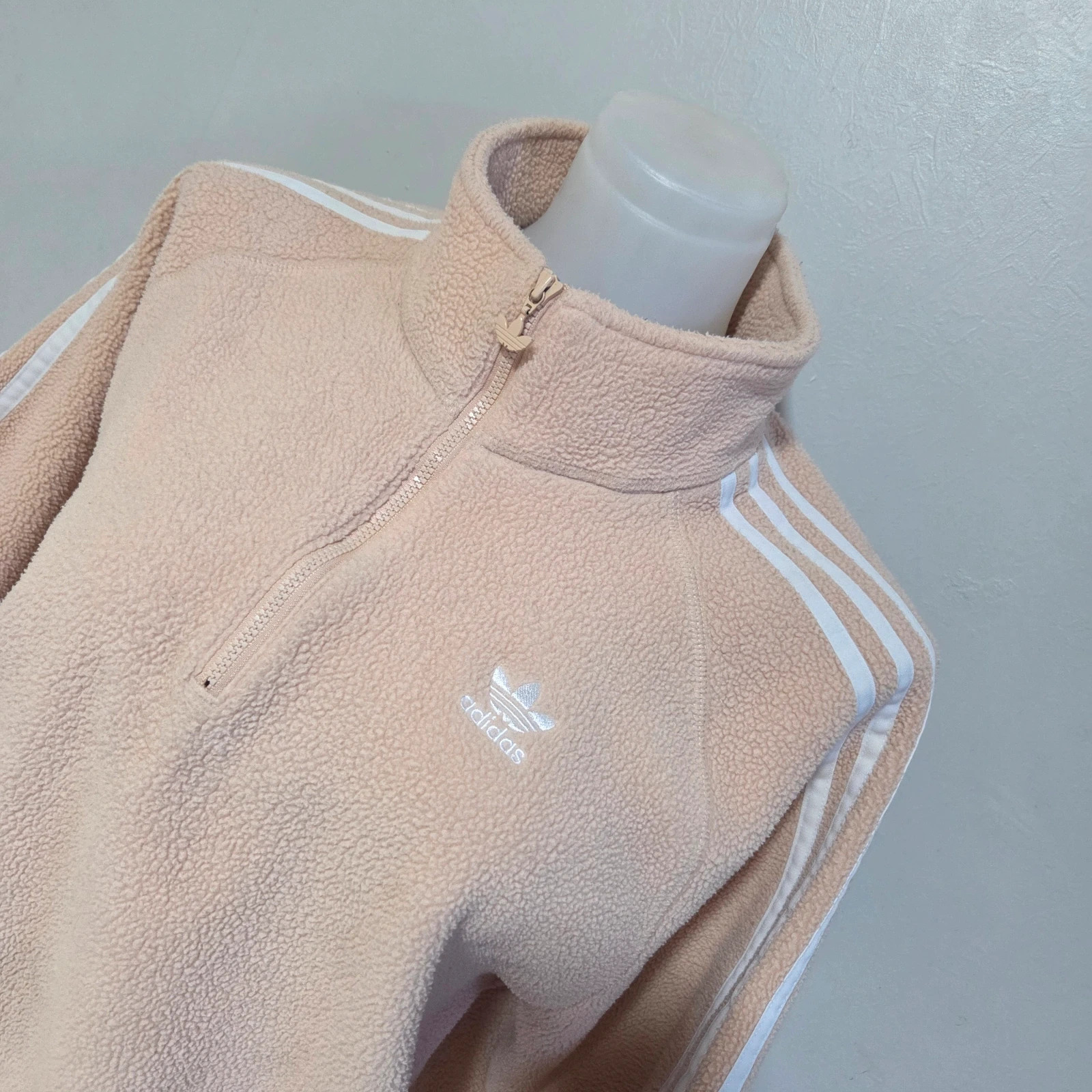 Pull adidas sweat woody sweat-shirt col zippé camionneur polaire taille S 36 – adidas – taille S / 36 / 8 3