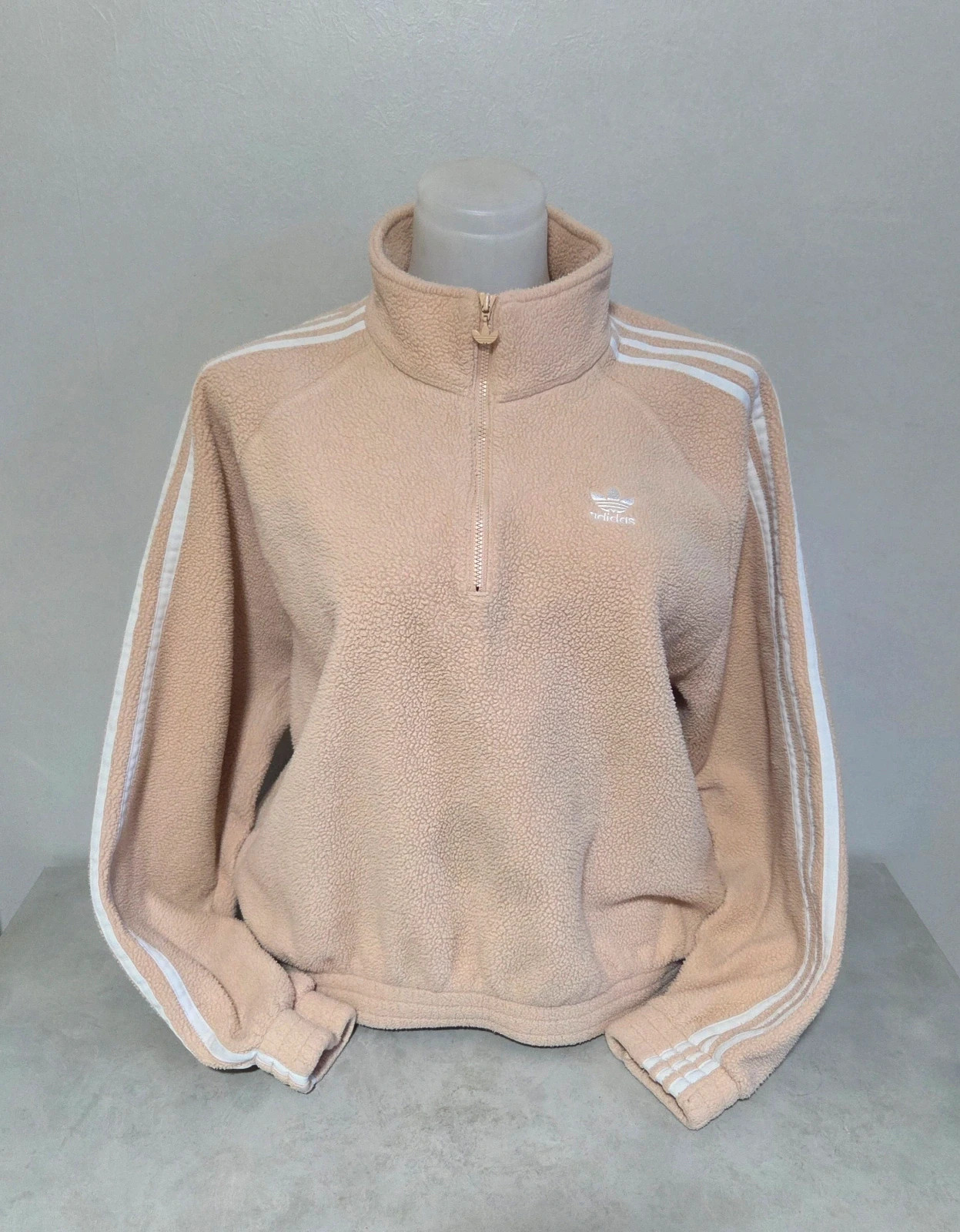 Pull adidas sweat woody sweat-shirt col zippé camionneur polaire taille S 36 – adidas – taille S / 36 / 8 4