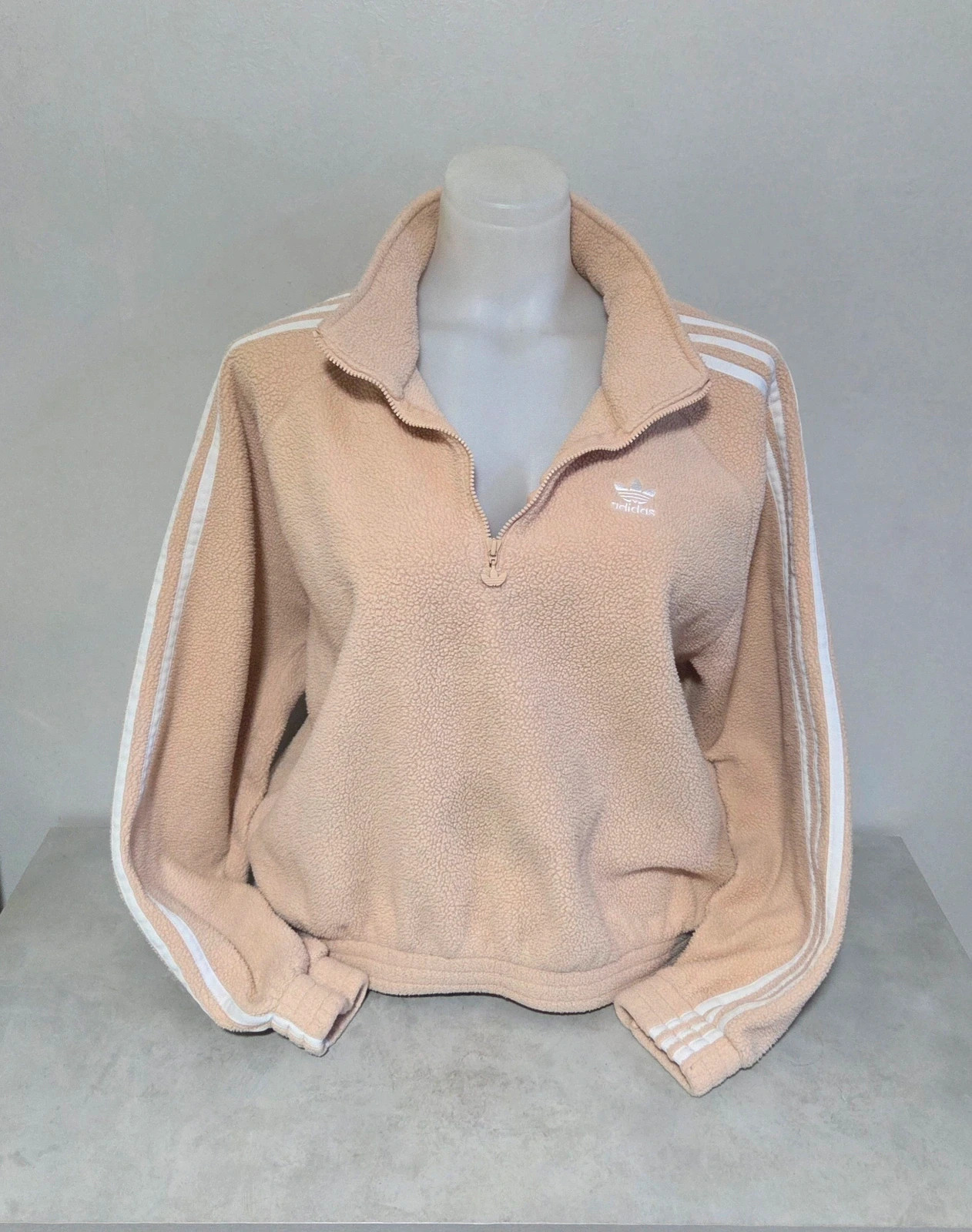 Pull adidas sweat woody sweat-shirt col zippé camionneur polaire taille S 36 – adidas – taille S / 36 / 8