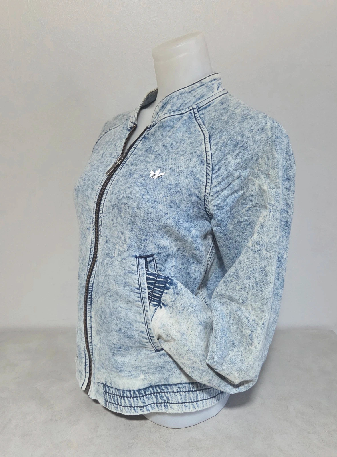 Veste zippé jeans denim Adidas vintage taille S – adidas – taille S / 36 / 8 3