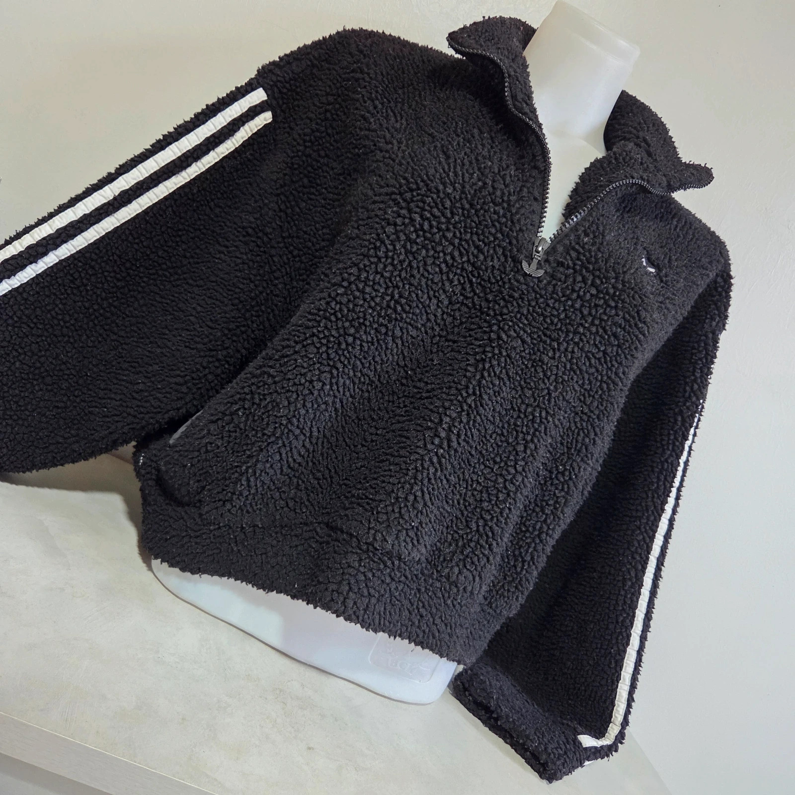 Pull sweat woody col zip polaire moumoute piloupilou fluffy Adidas taille M – adidas – taille M / 38 / 10 3