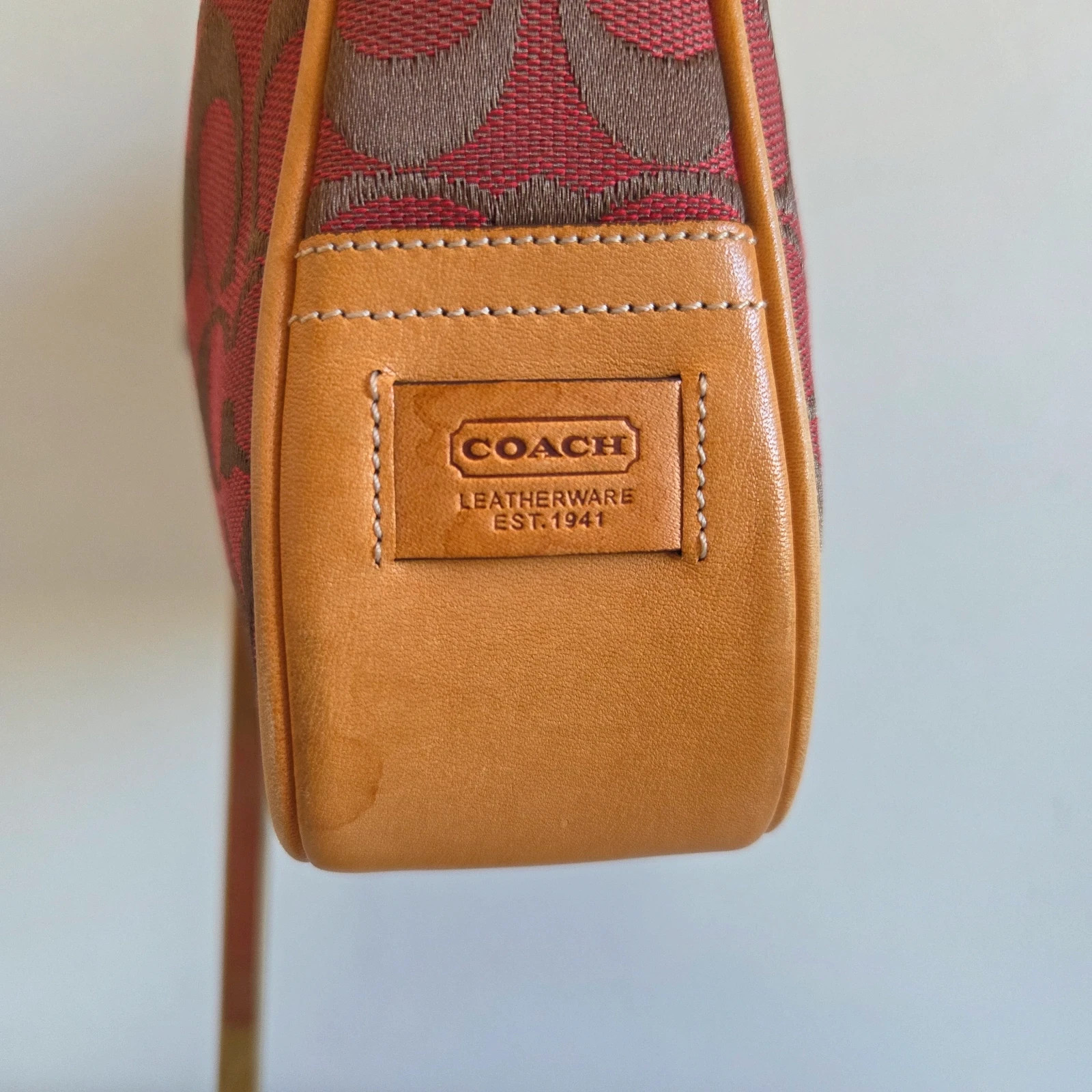 Sac a main hobo coach vintage hamptons cuir et toile denim – Coach 3