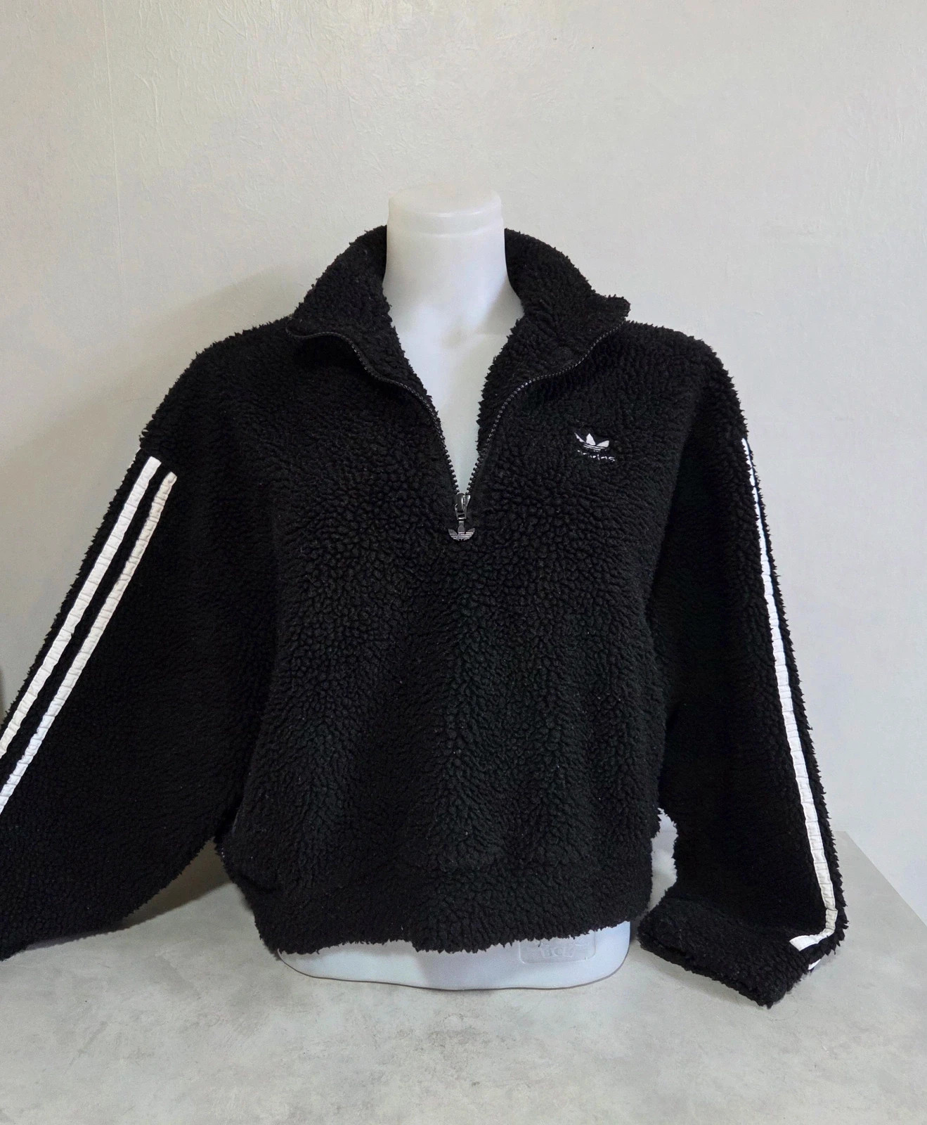 Pull sweat woody col zip polaire moumoute piloupilou fluffy Adidas taille M – adidas – taille M / 38 / 10