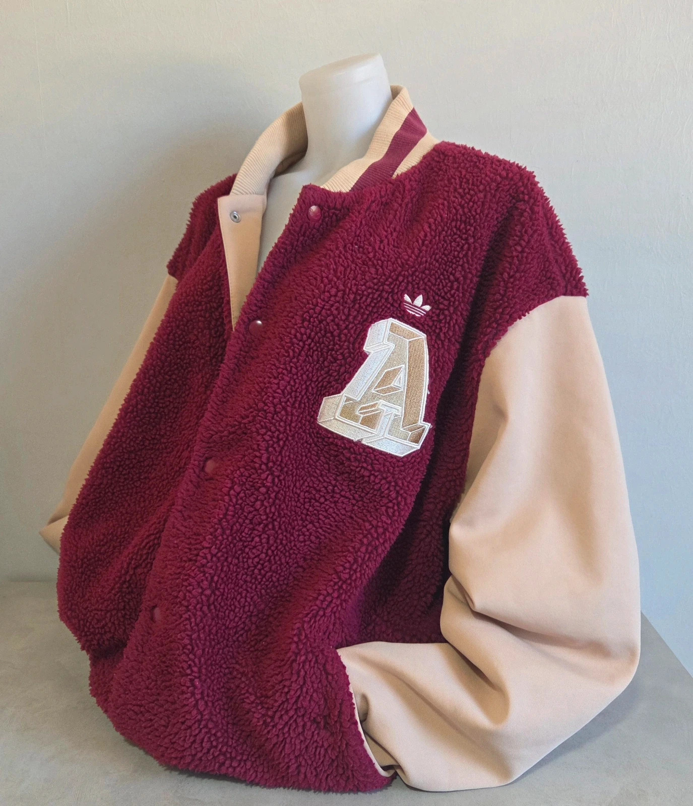 Veste bouton pression Adidas vintage logo brodé polaire moumoute piloupilou taille XL – adidas – taille XL / 42 / 14 3
