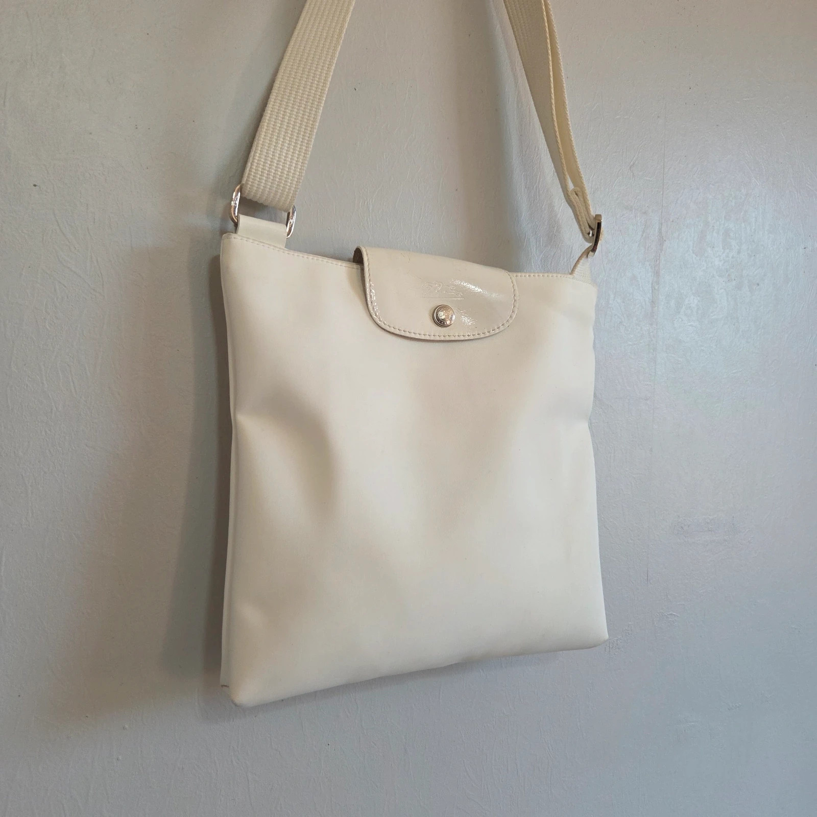 Sac a main cabas longchamp blanc crème vintage – Longchamp 3
