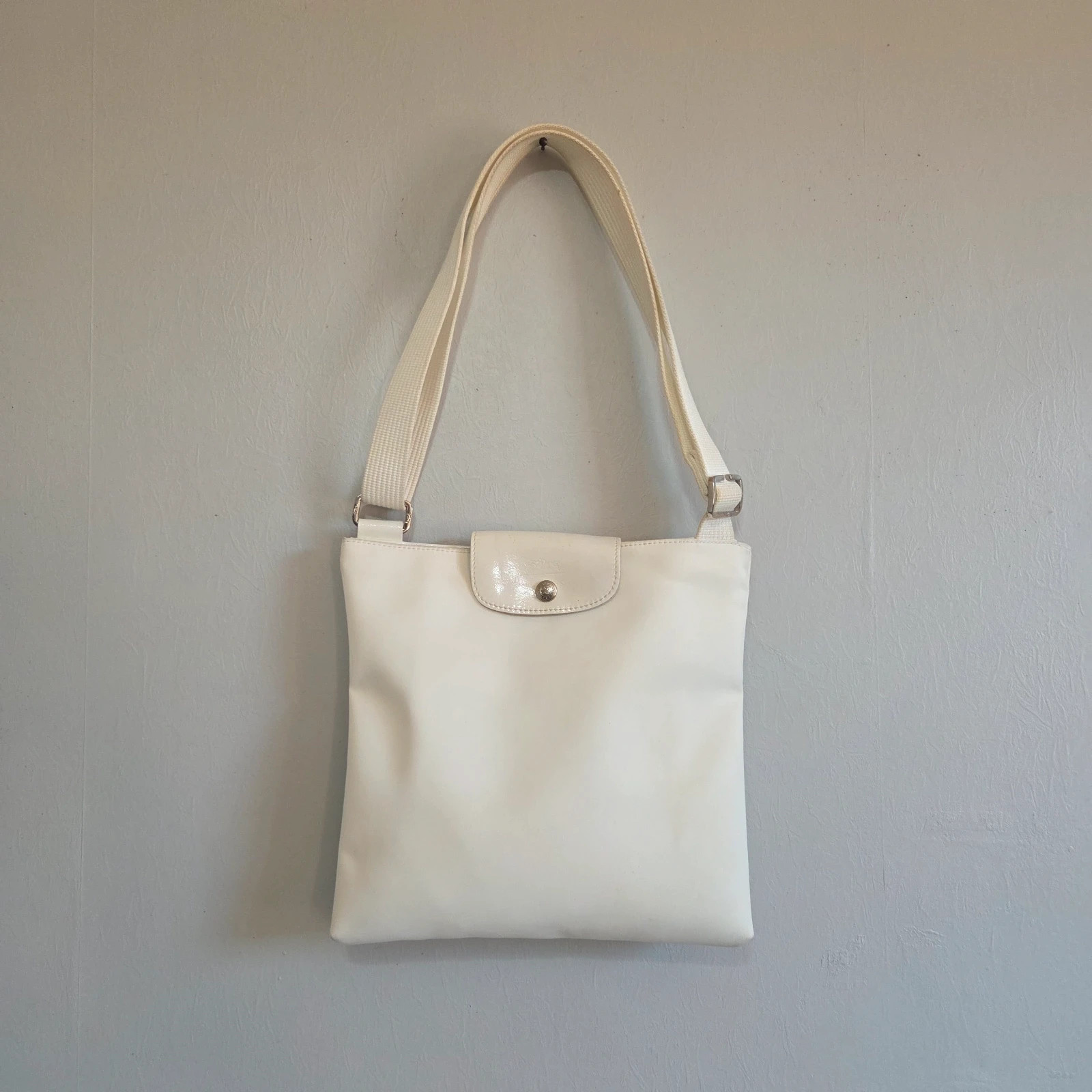 Sac a main cabas longchamp blanc crème vintage – Longchamp 2