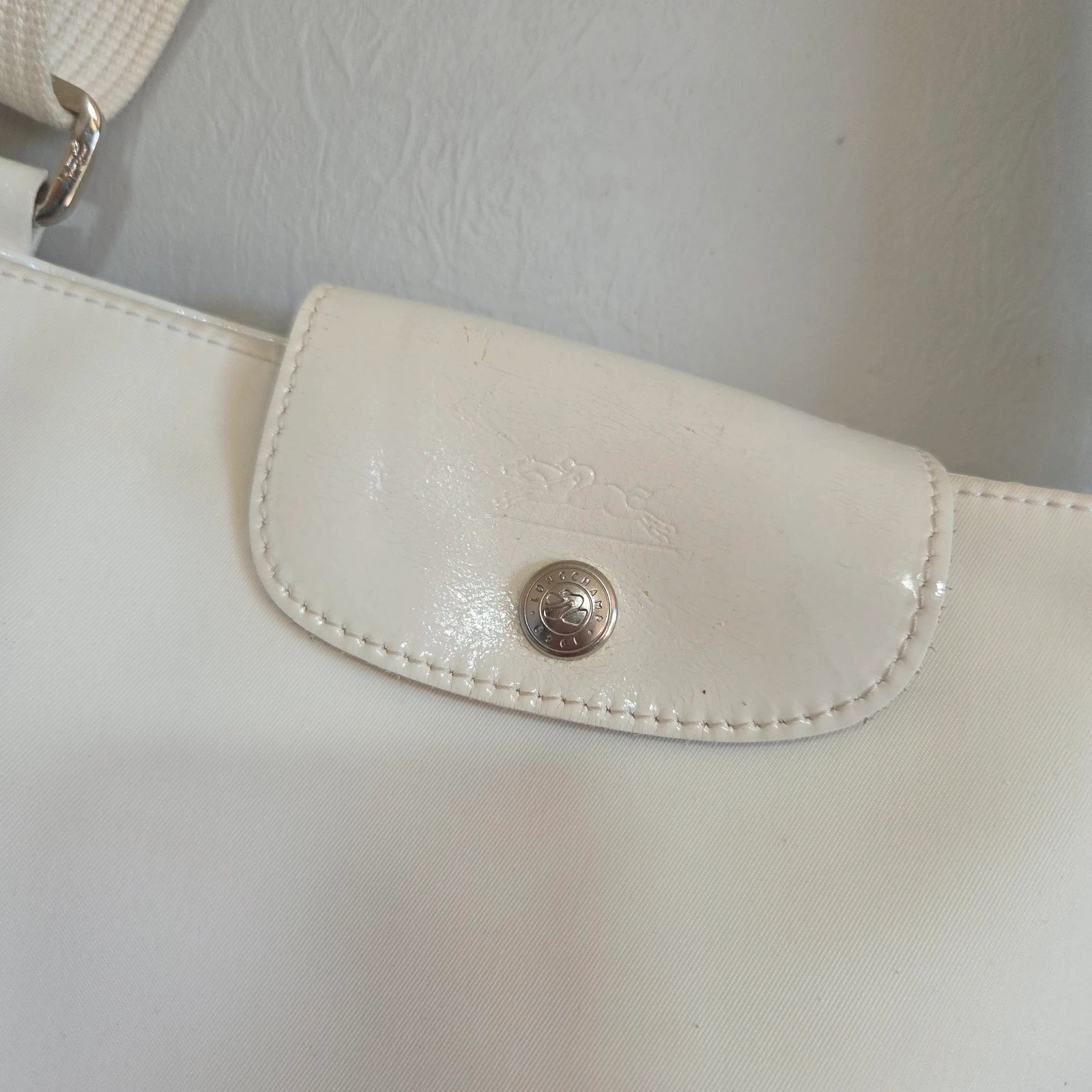 Sac a main cabas longchamp blanc crème vintage – Longchamp 5