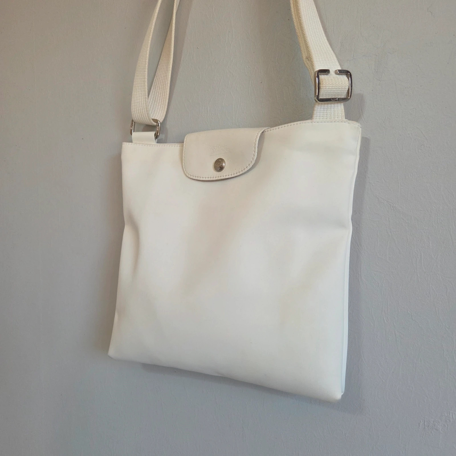 Sac a main cabas longchamp blanc crème vintage – Longchamp 4