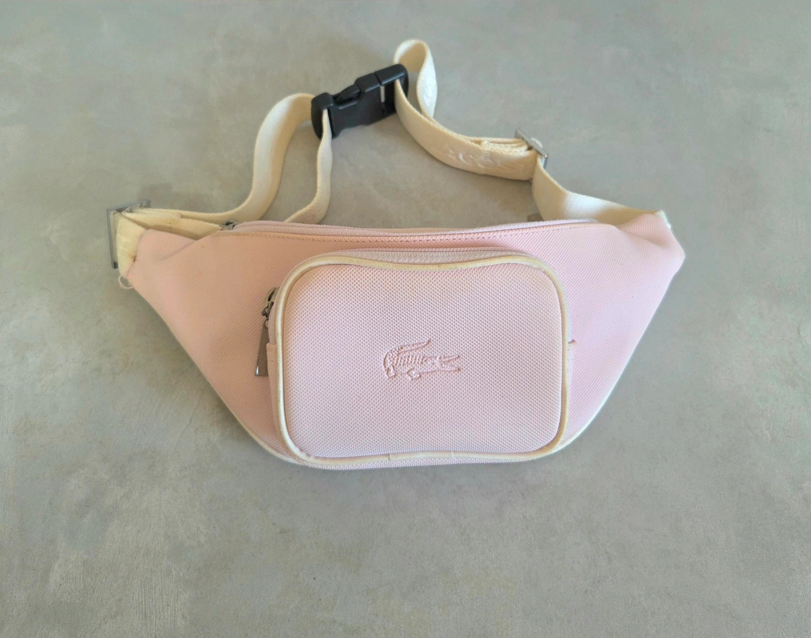 Sacoche sac banane Lacoste vintage rose