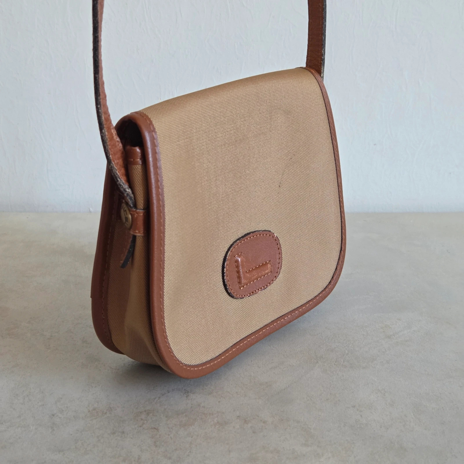 Sac bandoulière mini bag Lancel vintage toile et cuir – Lancel 4