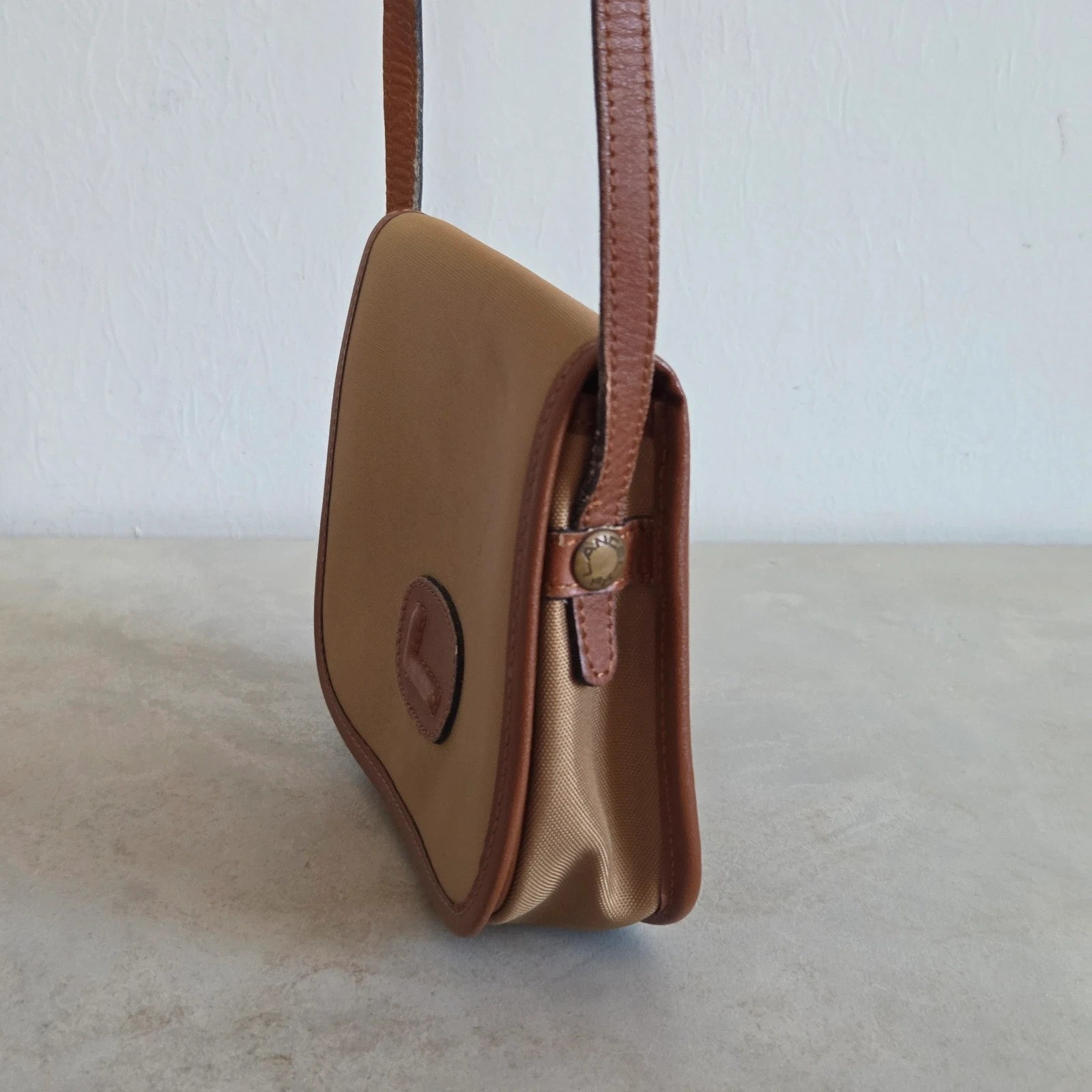 Sac bandoulière mini bag Lancel vintage toile et cuir – Lancel 5