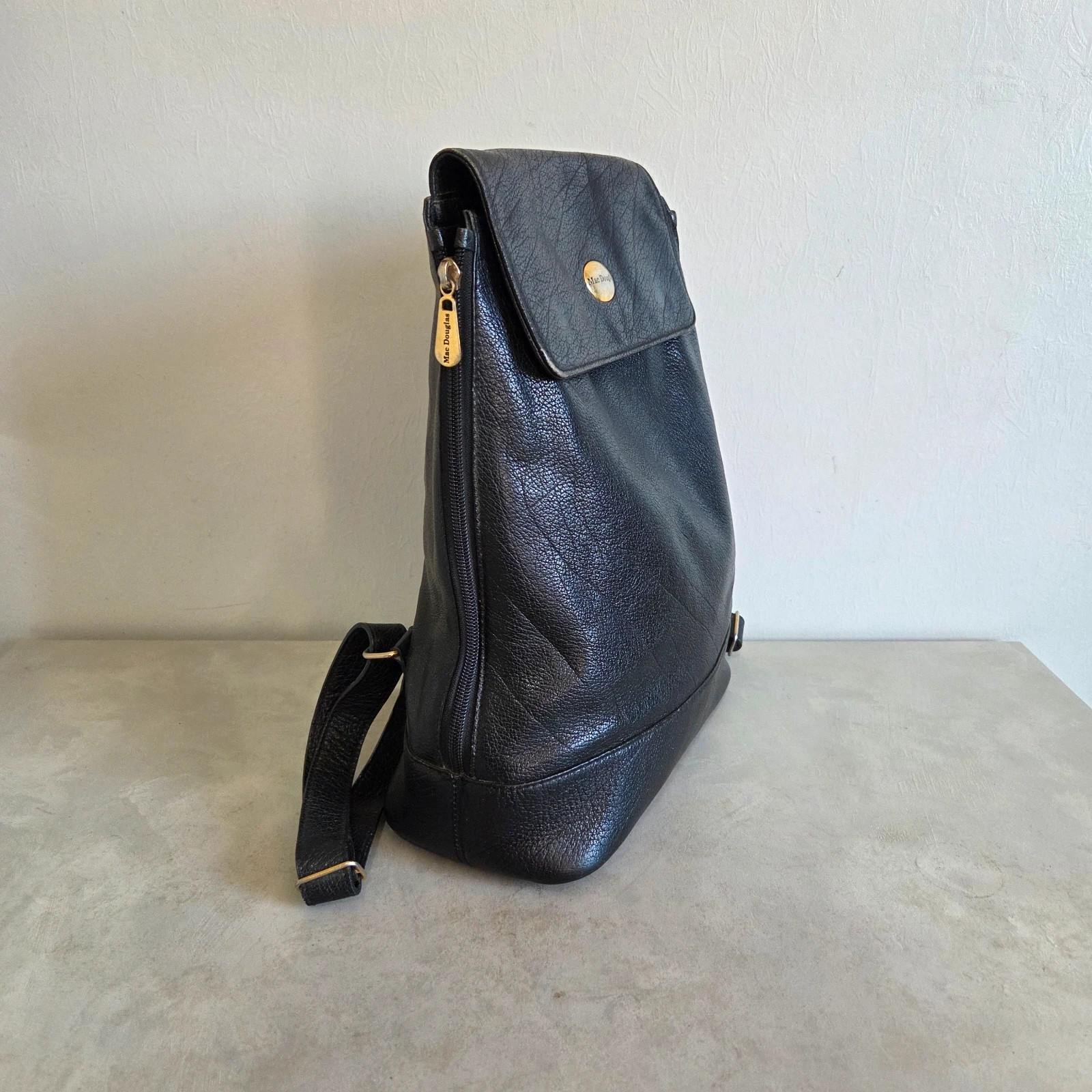 Sac a dos sac voyage Mac Douglas vintage cuir noir – Mac Douglas 3