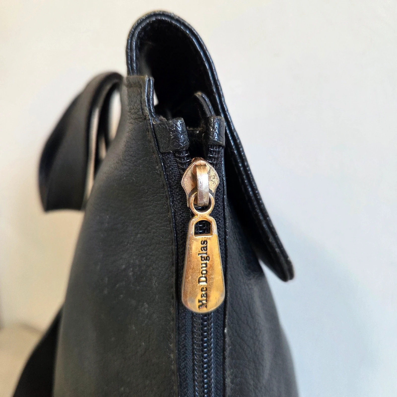 Sac a dos sac voyage Mac Douglas vintage cuir noir – Mac Douglas 5