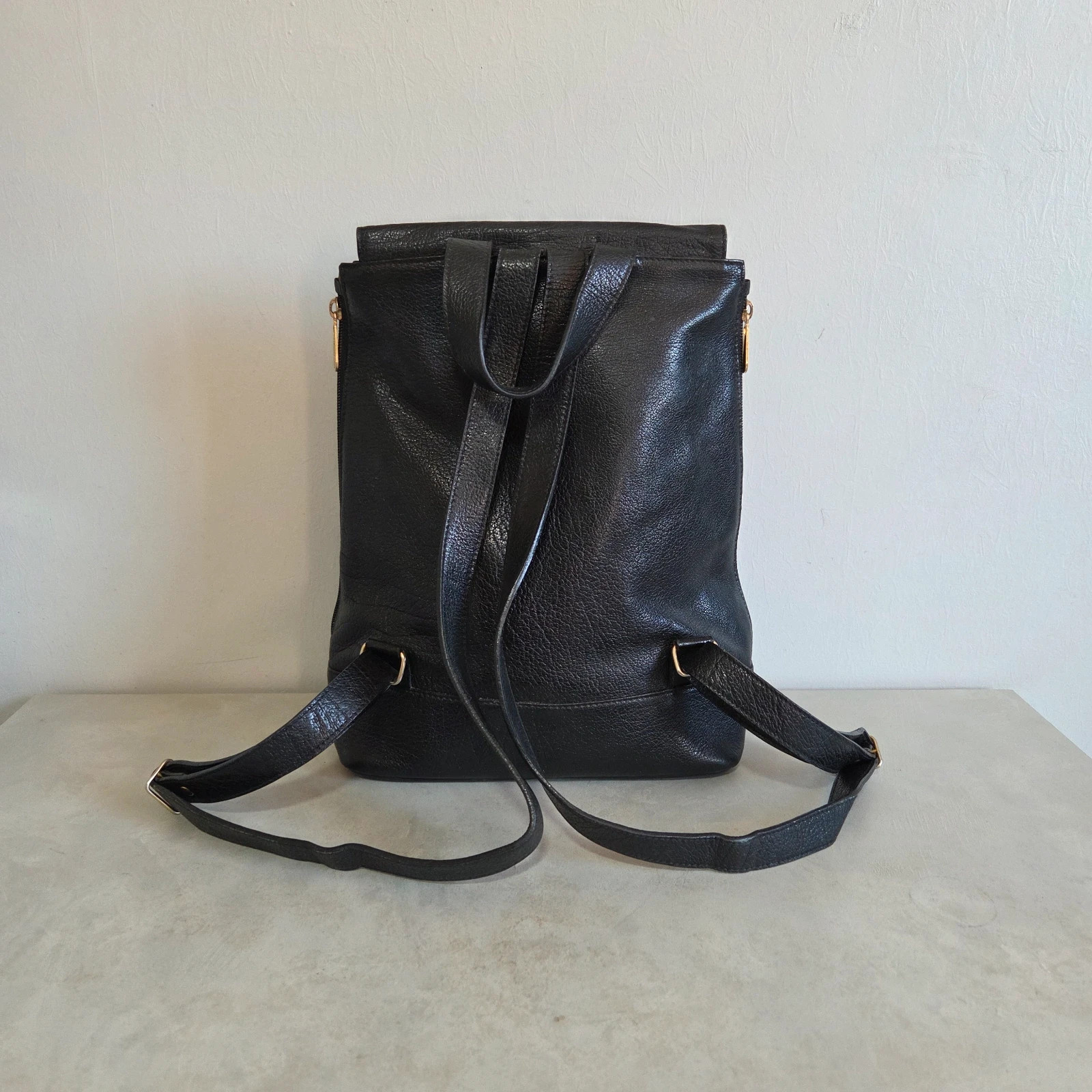 Sac a dos sac voyage Mac Douglas vintage cuir noir – Mac Douglas 4
