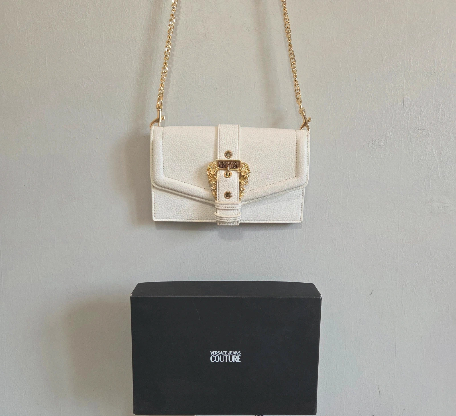 Sac a main bandoulière versace jeans couture blanc or doré avec boite – Versace Jeans 2