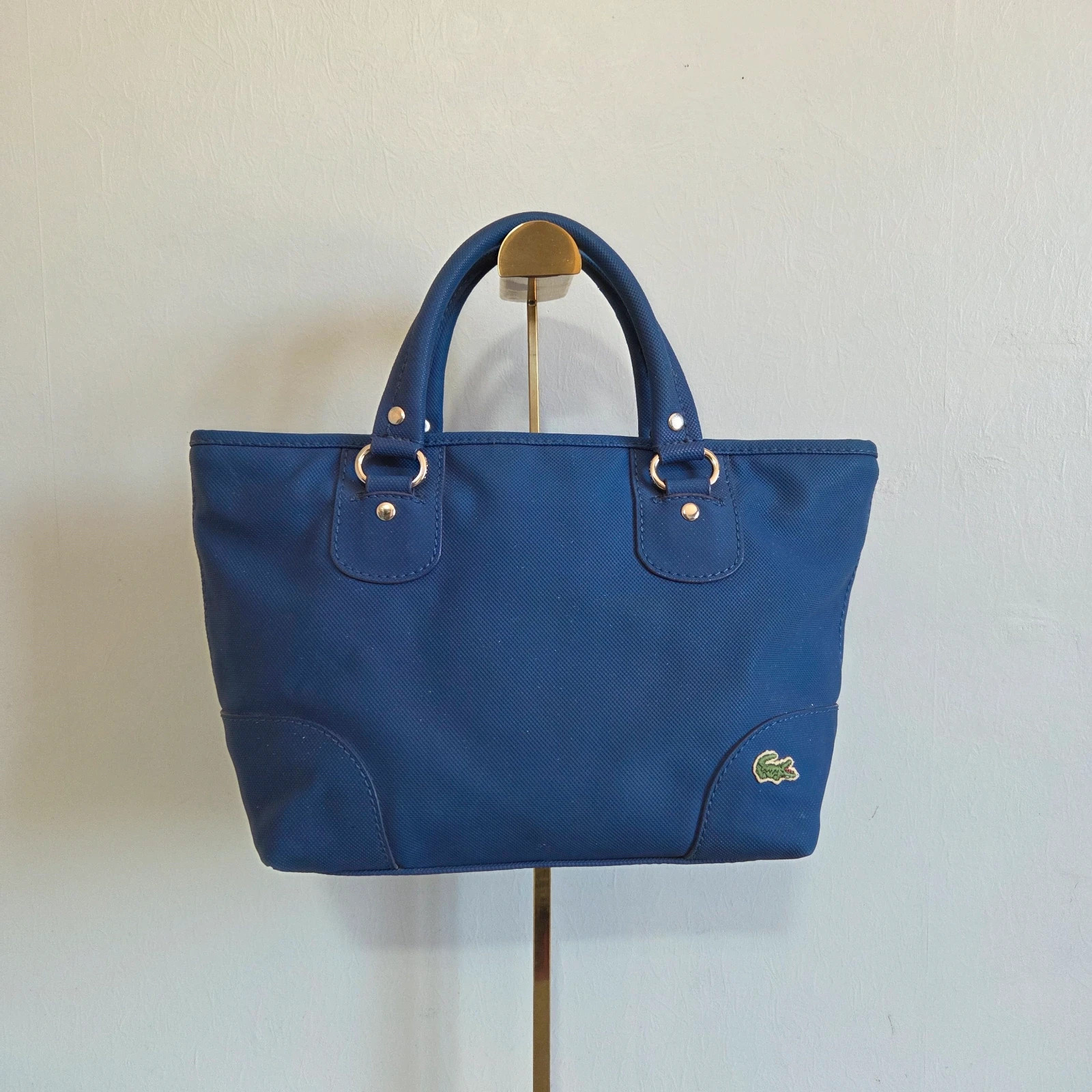 Sac a main Lacoste vintage bleu vert