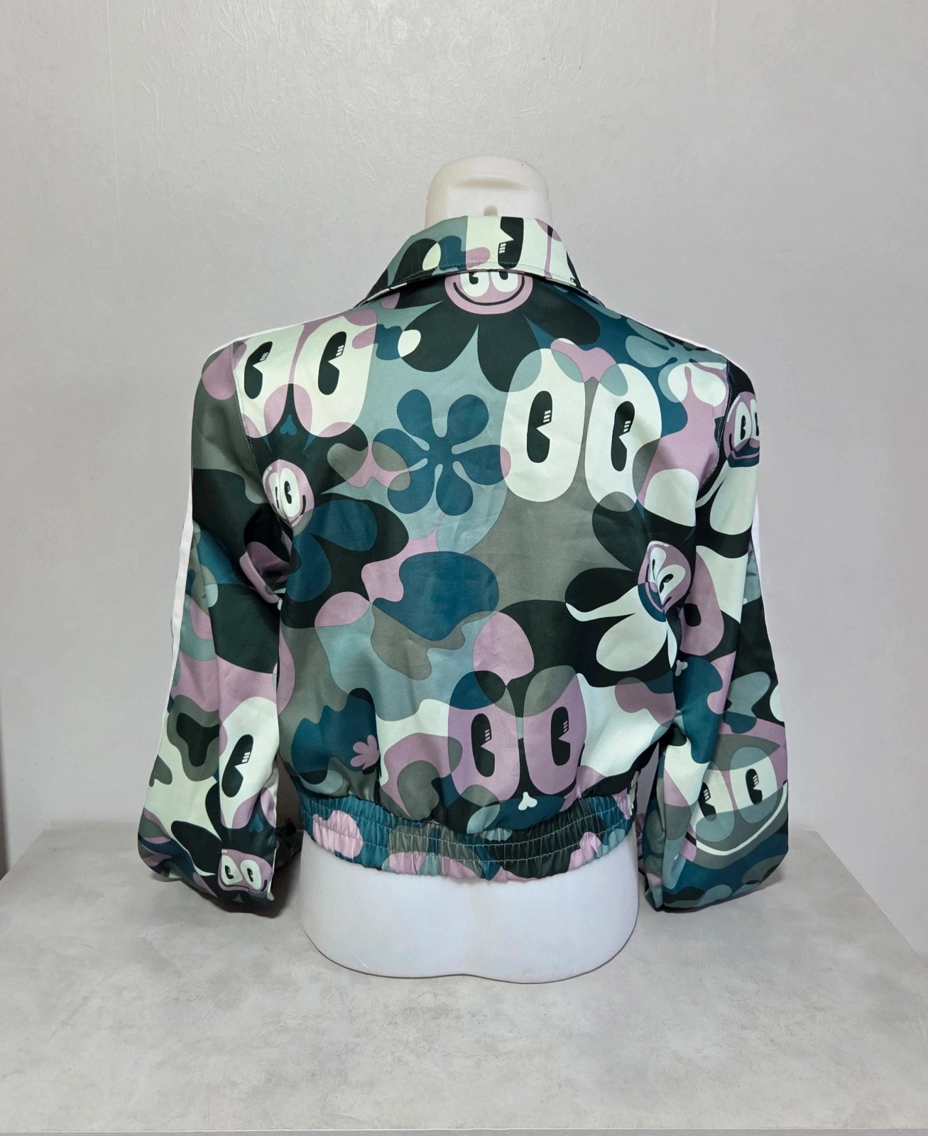Veste double zip Adidas smiley vert turquoise blanc taille S – adidas – taille S / 36 / 8 3