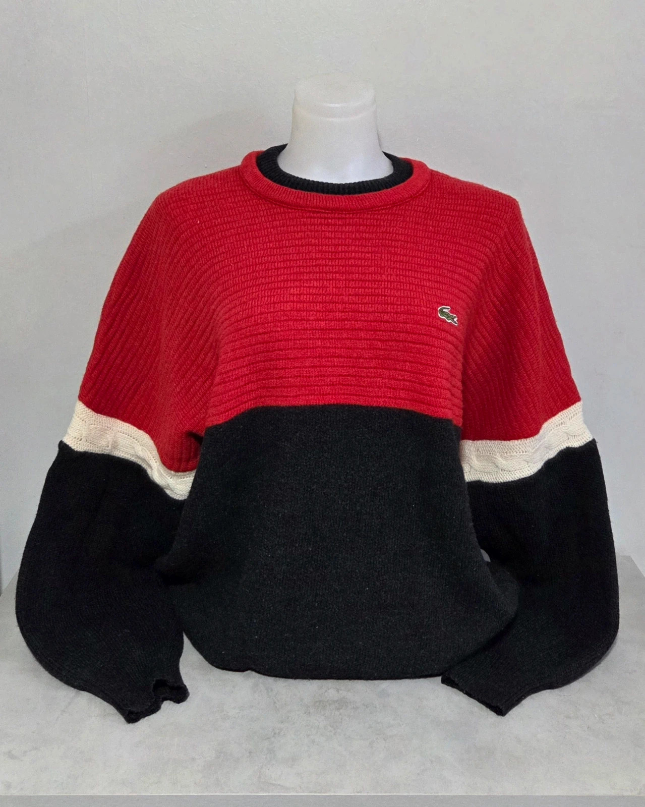 Pull sweat woody Lacoste vintage taille L oversize