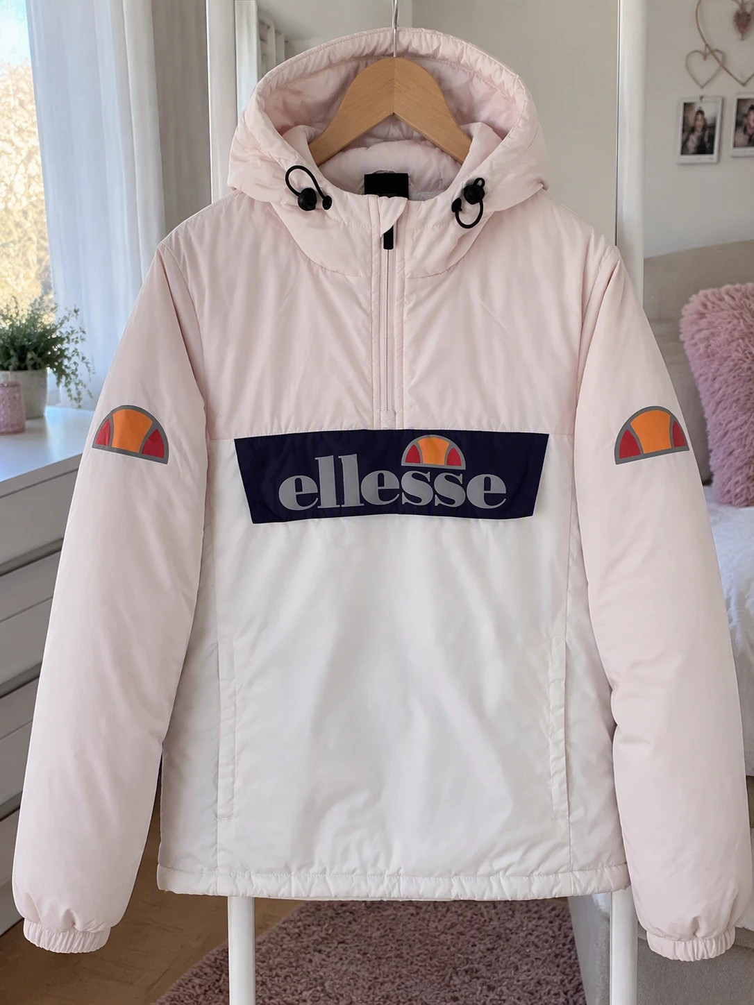 🌸 Veste Ellesse à capuche rose pâle🌸