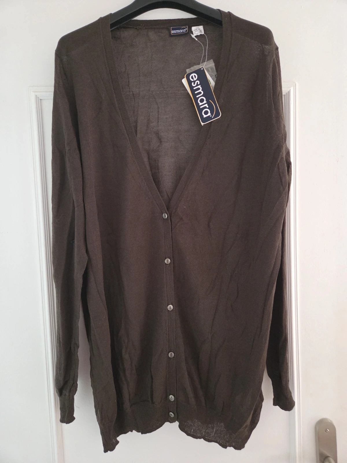 Gilet cardigan marron Esmara – Neuf avec étiquette – Taille L (44/46)