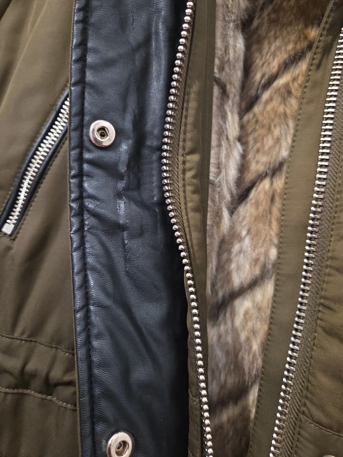 Parka kaki Zara Trafaluc avec doublure fausse fourrure – Taille M – Zara – taille M / 38 / 10 5