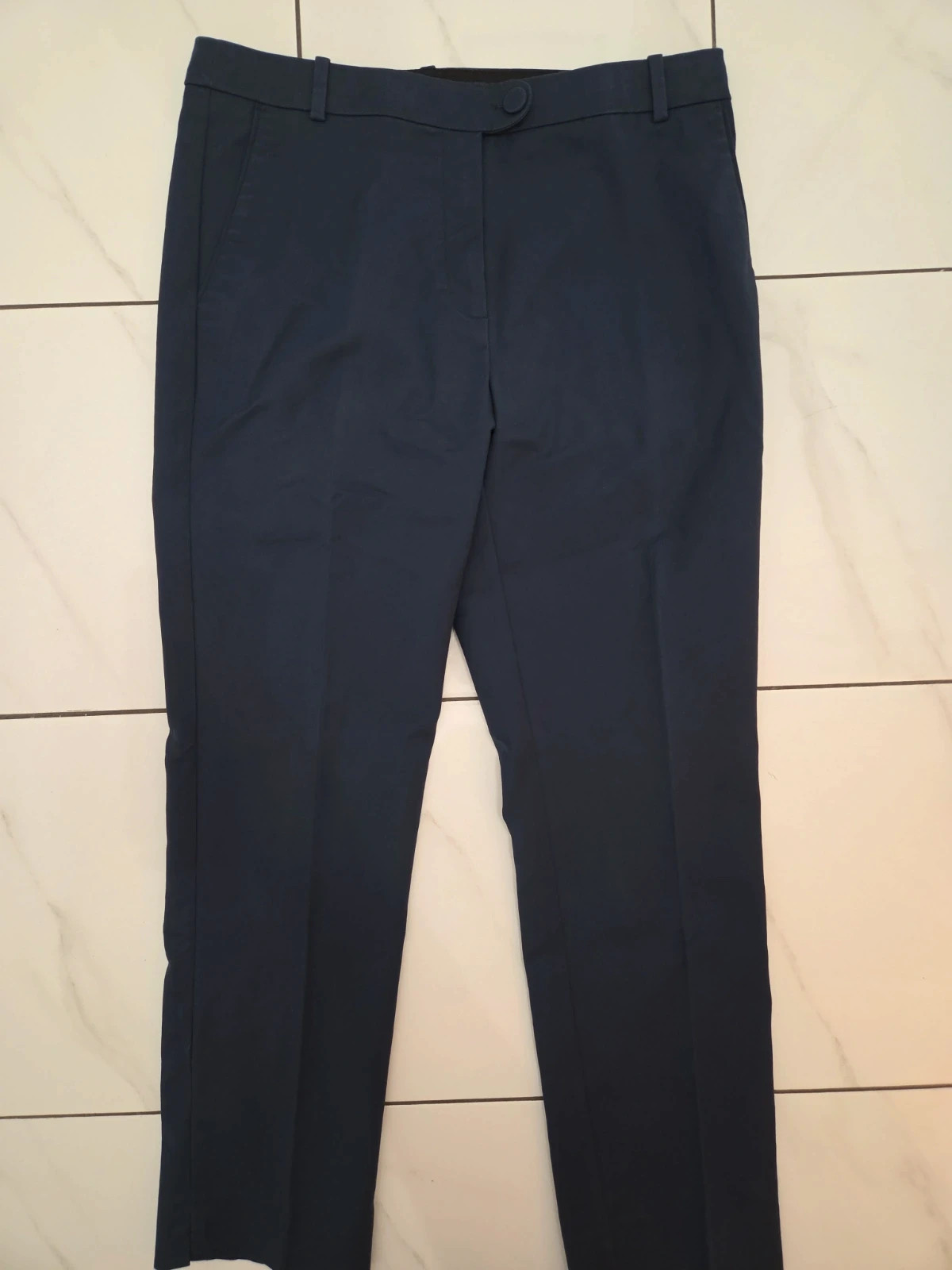 Pantalon de ville cigarette Camaïeu – Bleu marine – Taille 42