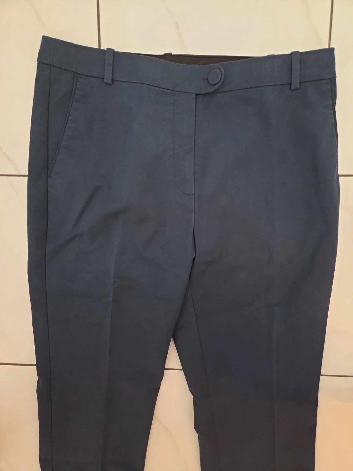 Pantalon de ville cigarette Camaïeu – Bleu marine – Taille 42 – Camaïeu – taille L / 40 / 12 2