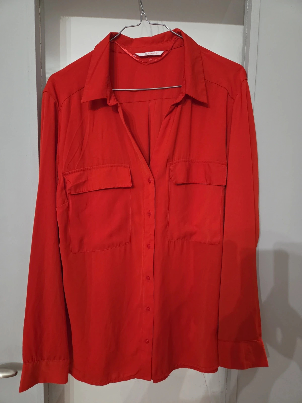 Chemise fluide rouge Camaïeu – Taille 42
