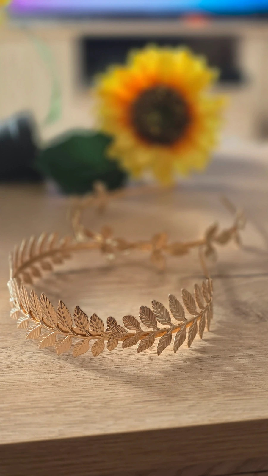 Pack de 2 Diademas Doradas con Hojas de Laurel – Estilo Romano / Griego