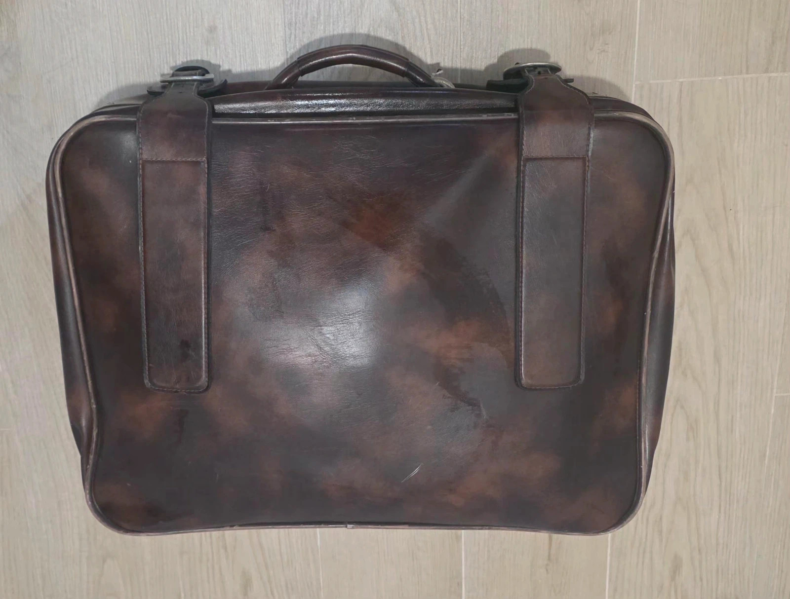 Maleta vintage Nulema de piel auténtica 60 cm – Años 60/70 – Ideal decoración y colección – nulema 2