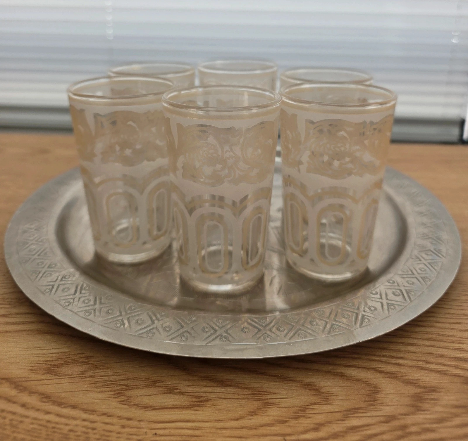 Conjunto té vintage de alpaca 🫖 Tetera + 6 vasitos + bandeja – Alpaca 4