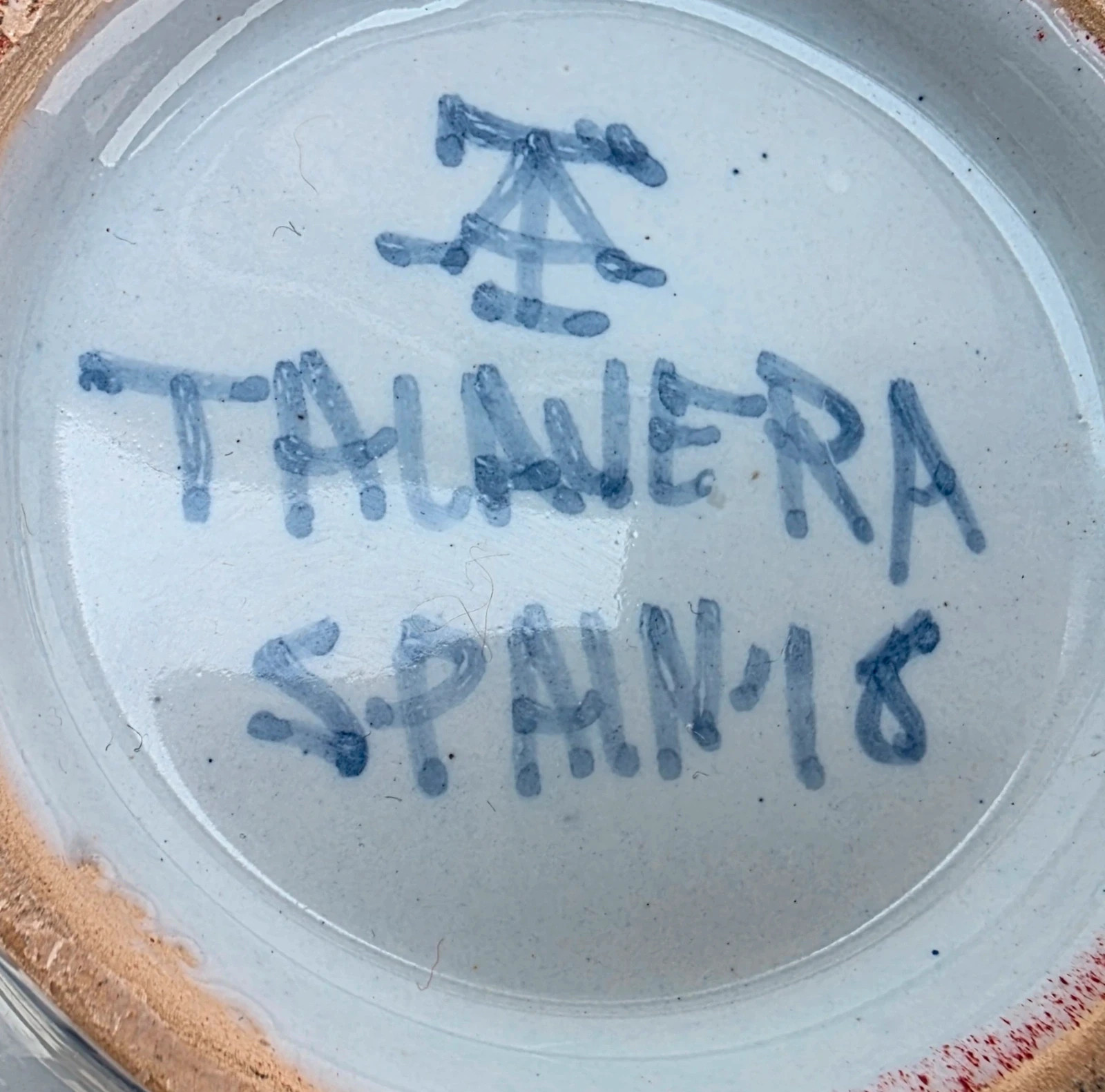 Jarrón de Talavera artesanal pintado a mano 💙🤍 Cerámica española – Talavera 5